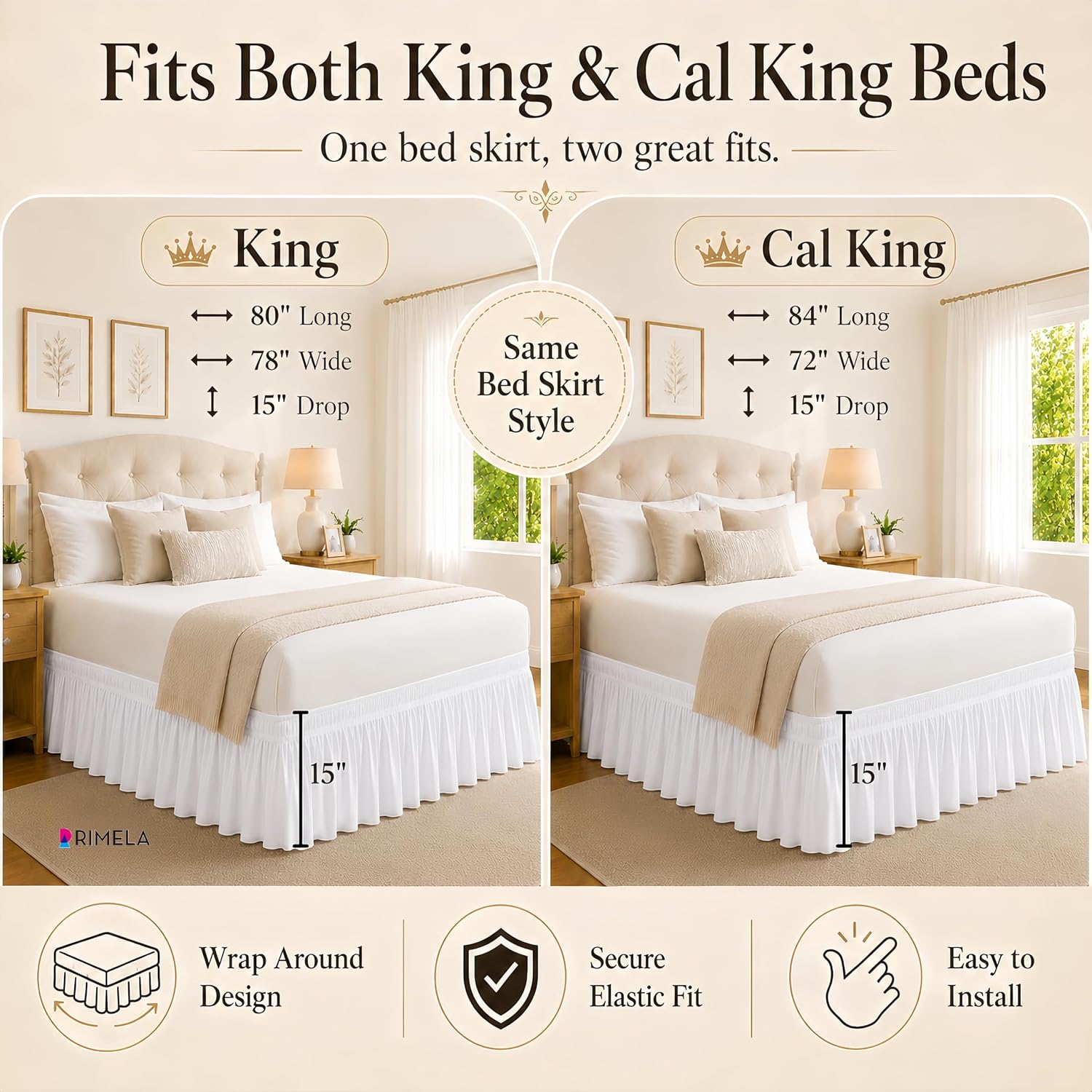 Detalle 2 de RIMELA Bed Skirt 15-Inch Drop