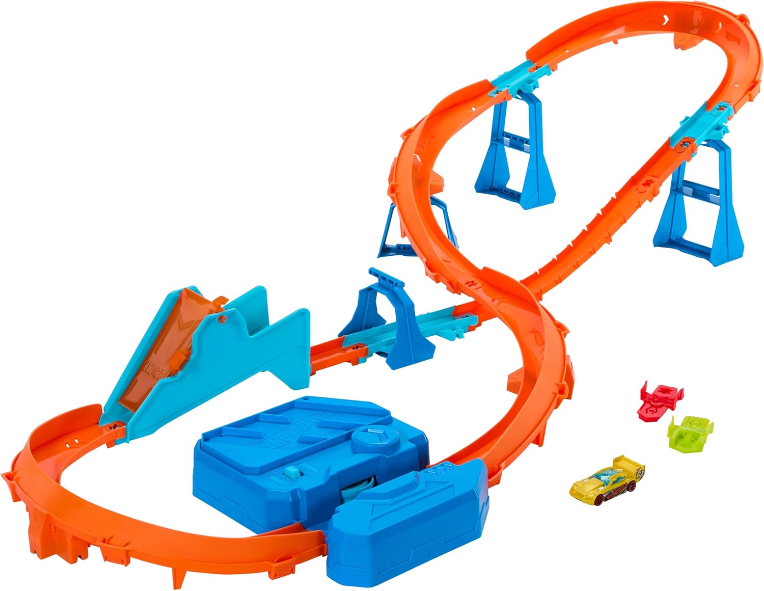 Thumbnail 5 de Hot Wheels Circuit Speedway Track Creator avec tremplin propulsé et voiture miniature – coffret Track Creator de luxe