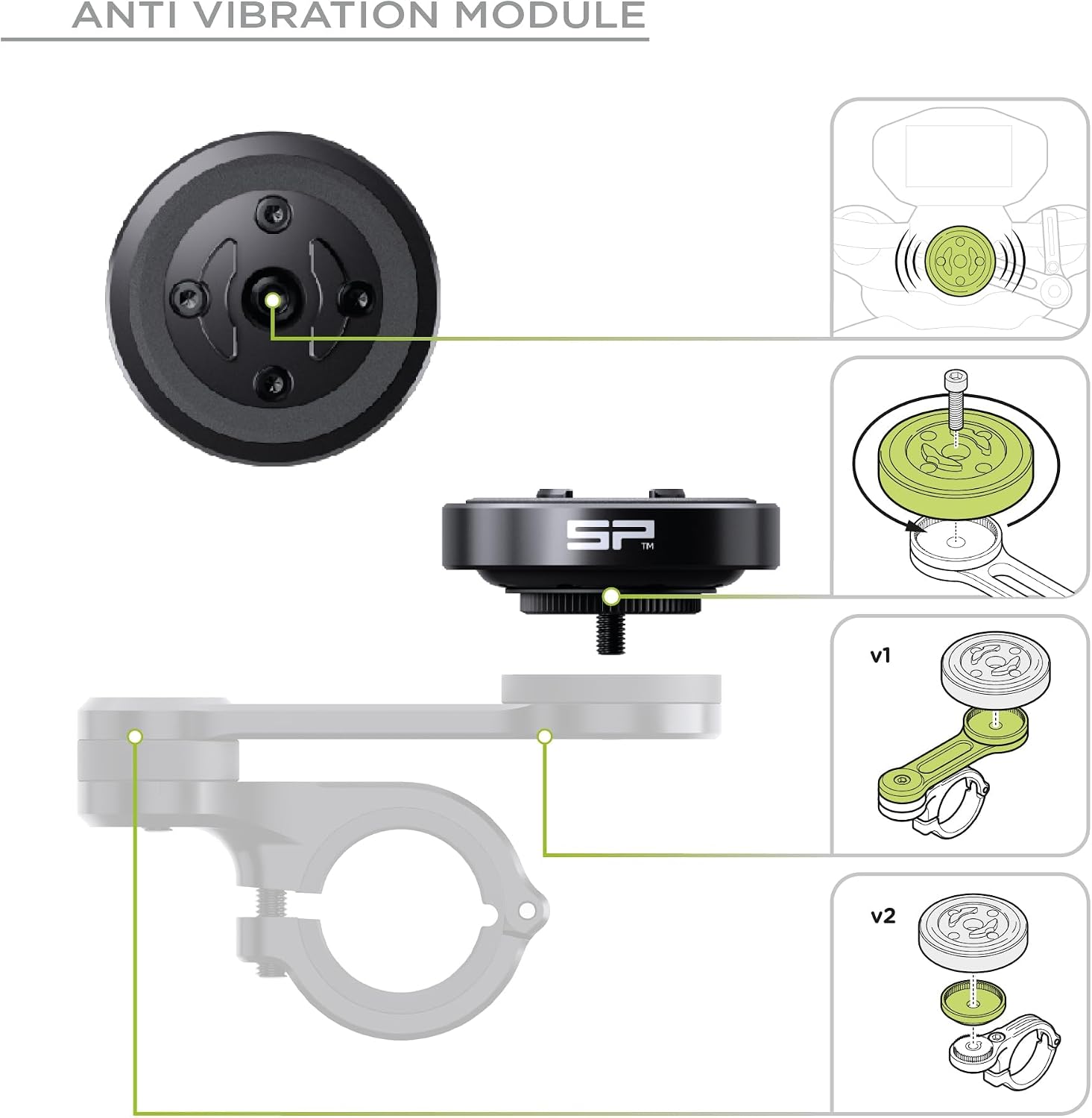 Thumbnail 5 de SP CONNECT Moto Bundle SPC+ avec module anti-vibration (compatible iPhone 16 Pro Max, MagSafe)