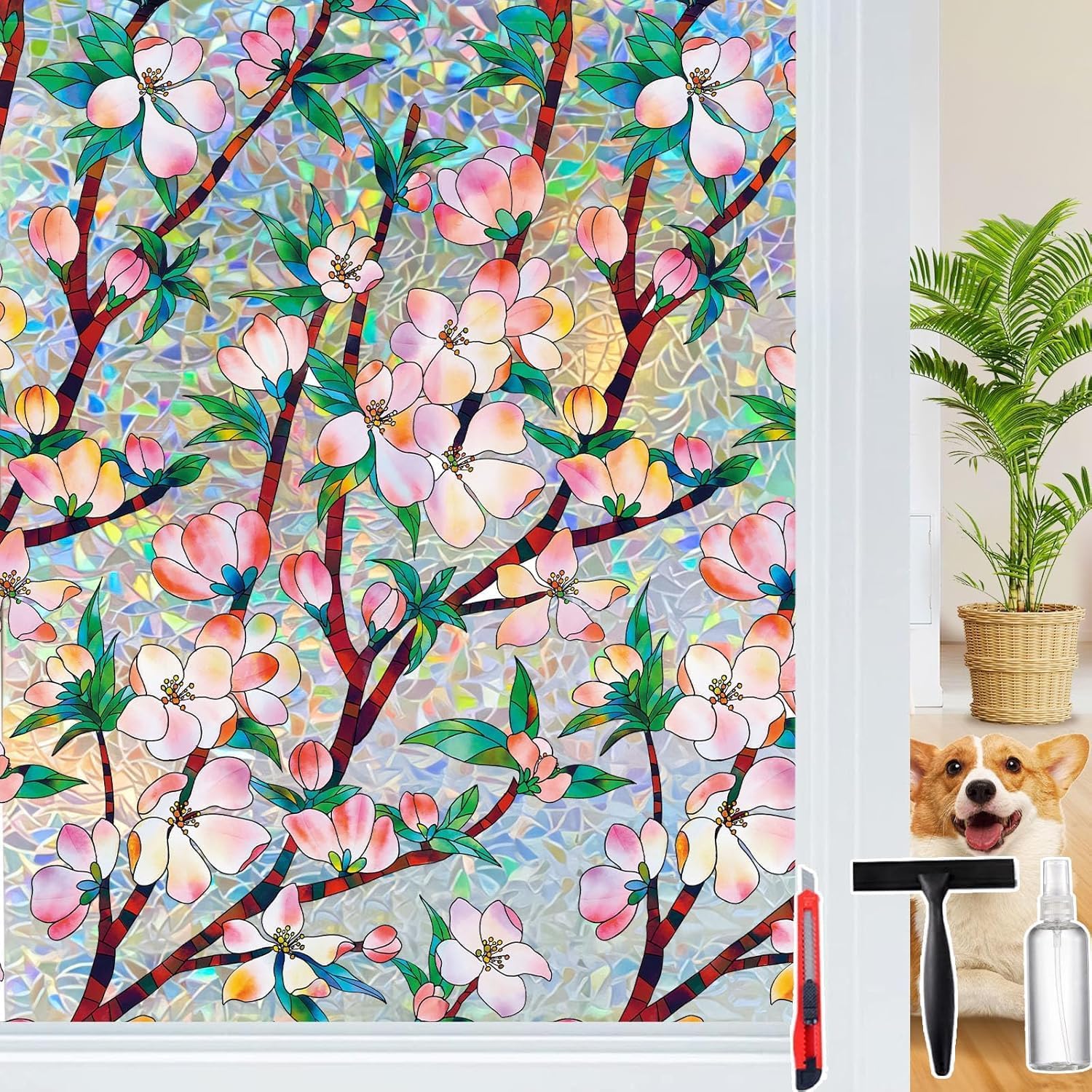 Thumbnail 4 de Frosted Glass Window Privacy Film 23.6"x77" 🪟