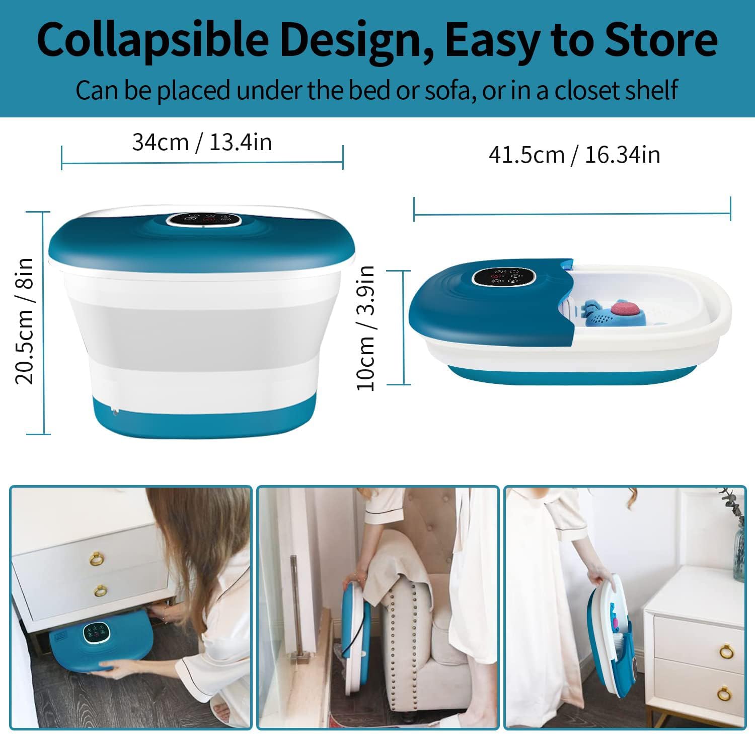 Thumbnail 6 de KNQZE Foot Spa and Massager with 16 rollers