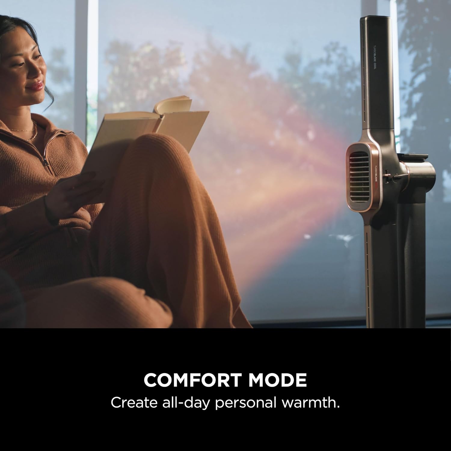 Detalle 2 de Shark TurboBlade Cool + Heat Tower Fan and Heater (TH200UK) with Thermo IQ, 180° oscillation and remote control