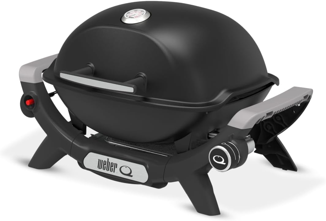 Detalle de Weber Q 1100N Gasgrill: Tragbarer Allrounder für Camping, Terrasse und Balkon