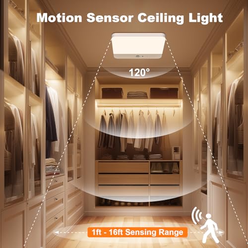 Thumbnail 1 de GCCATE Motion Sensor Rechargeable LED Ceiling Light (7.3 in)