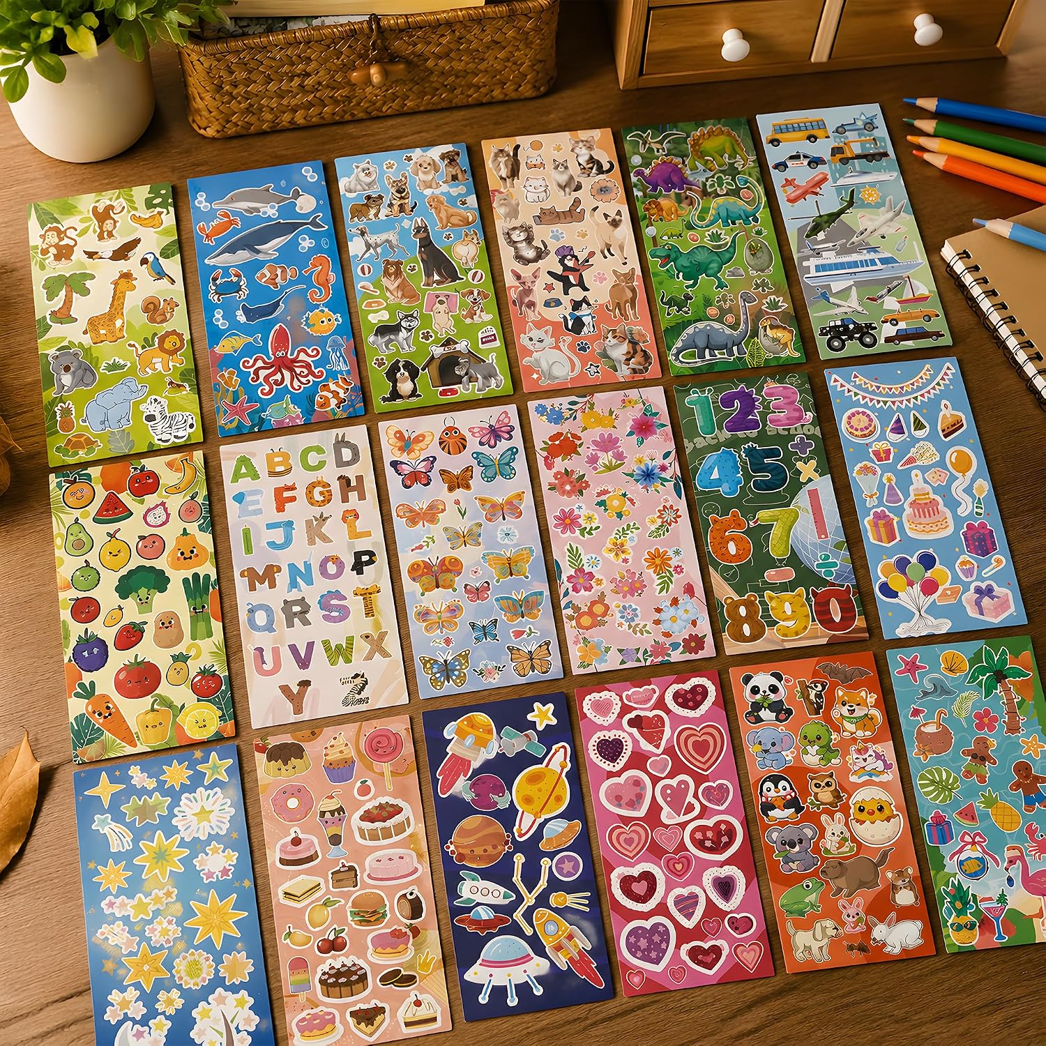 Thumbnail 4 de OHOME 36-Sheet Kids Sticker Pack, 600+ Vinyl Stickers in 18 Themes