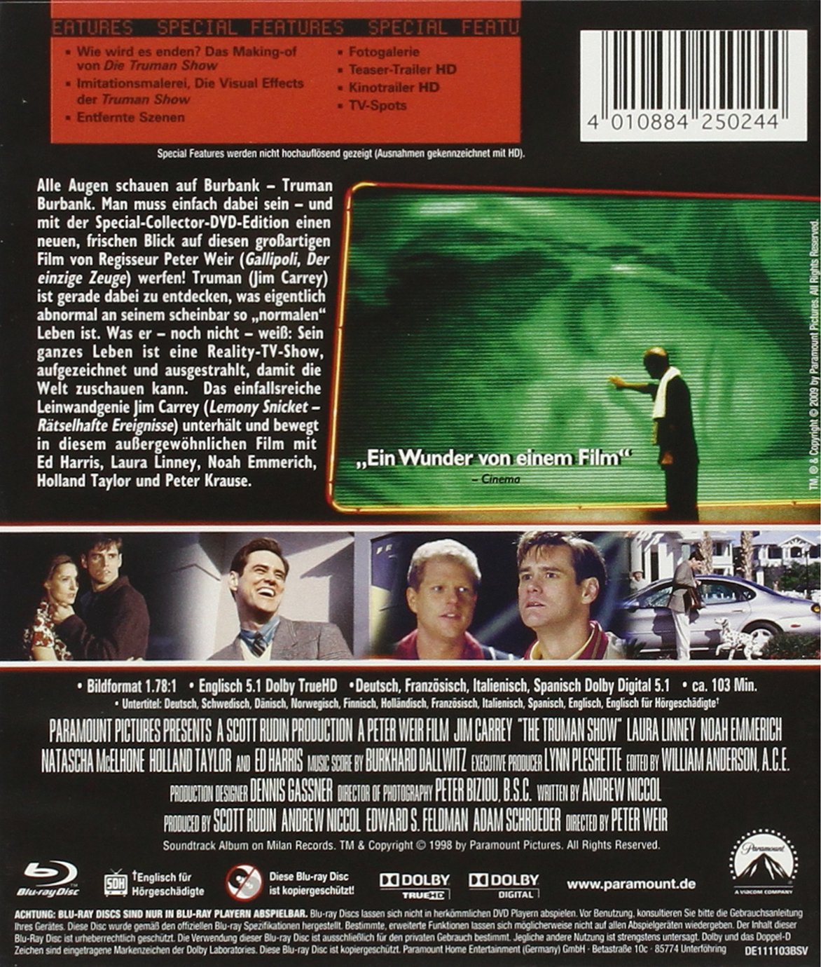 Thumbnail 1 de Die Truman Show [Blu-ray] von Paramount Pictures – Film im physischen Format
