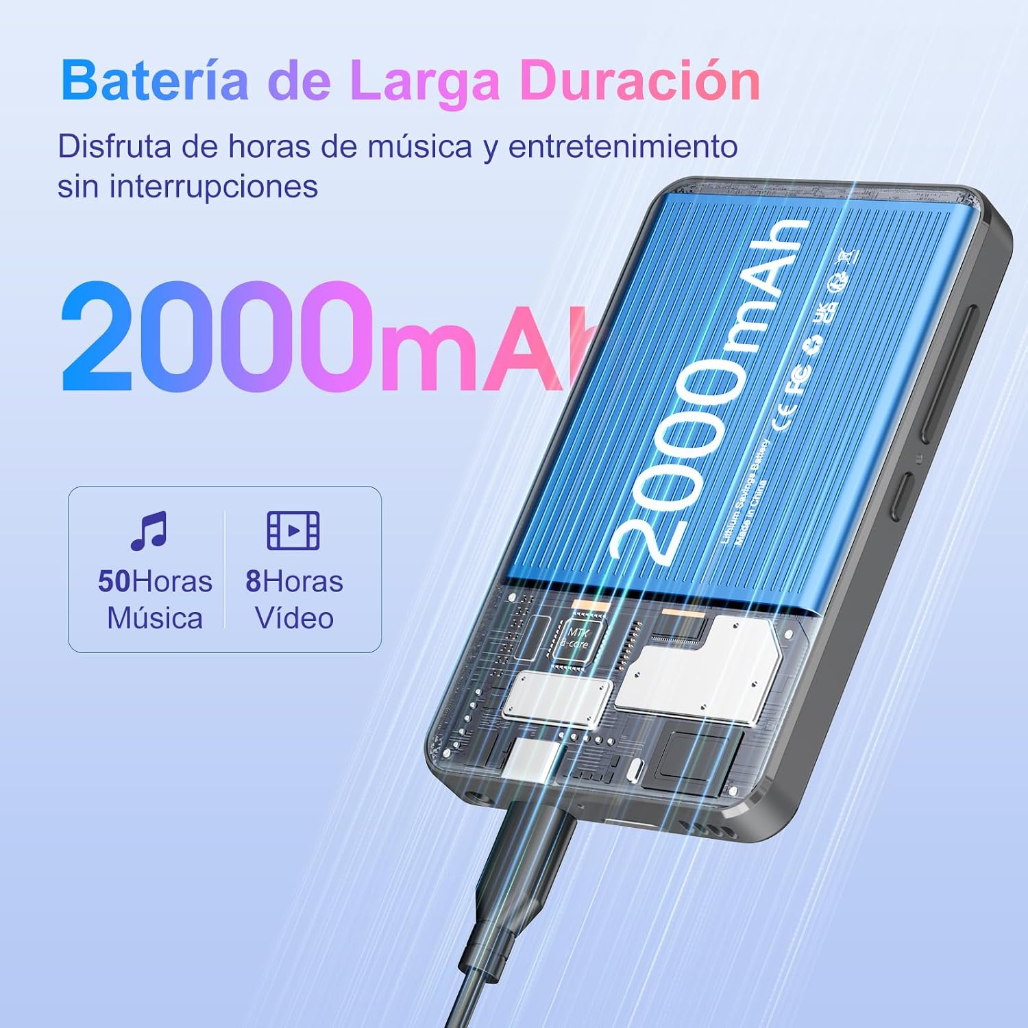 Thumbnail 5 de MECHEN Reproductor MP3 Android 4” 2000mAh