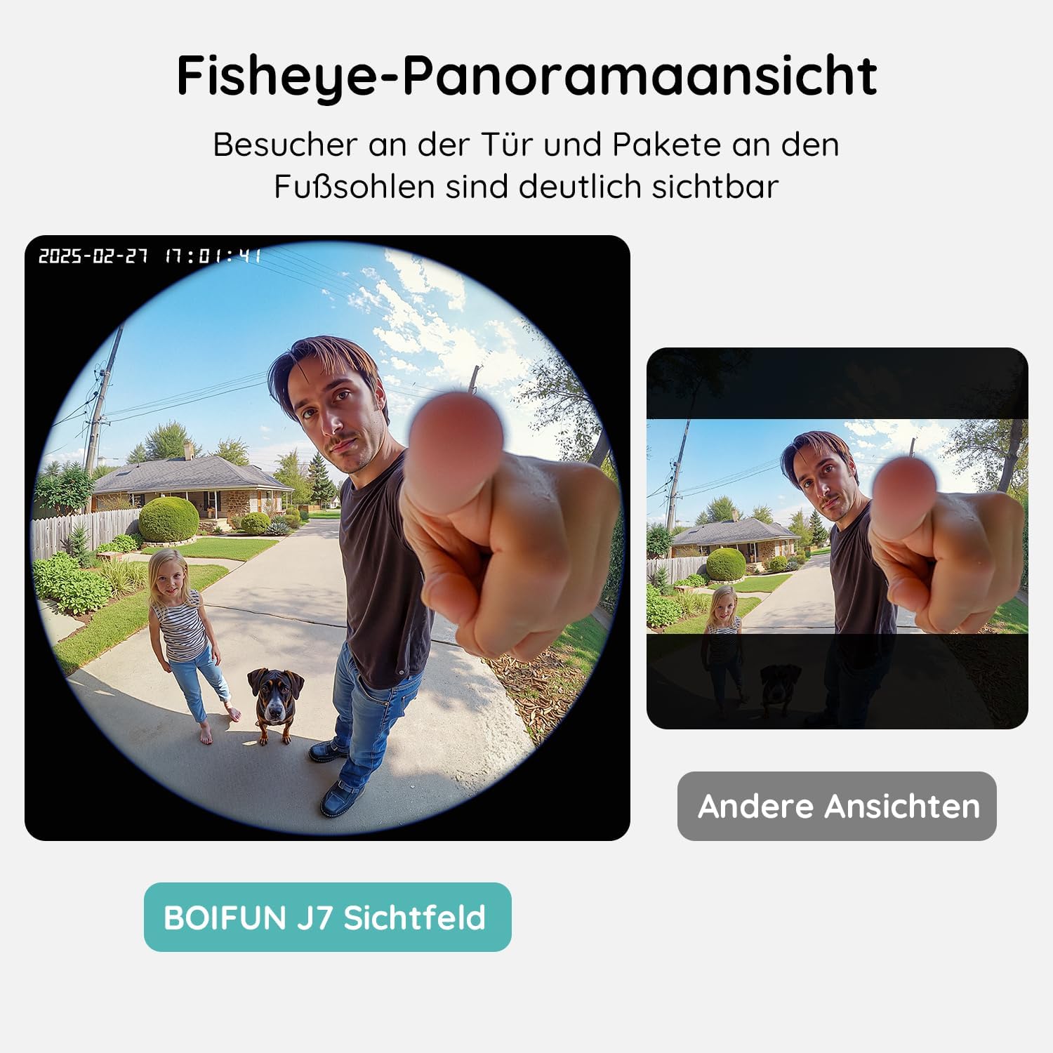 Detalle 2 de BOIFUN 2K WLAN Video Türklingel 180°