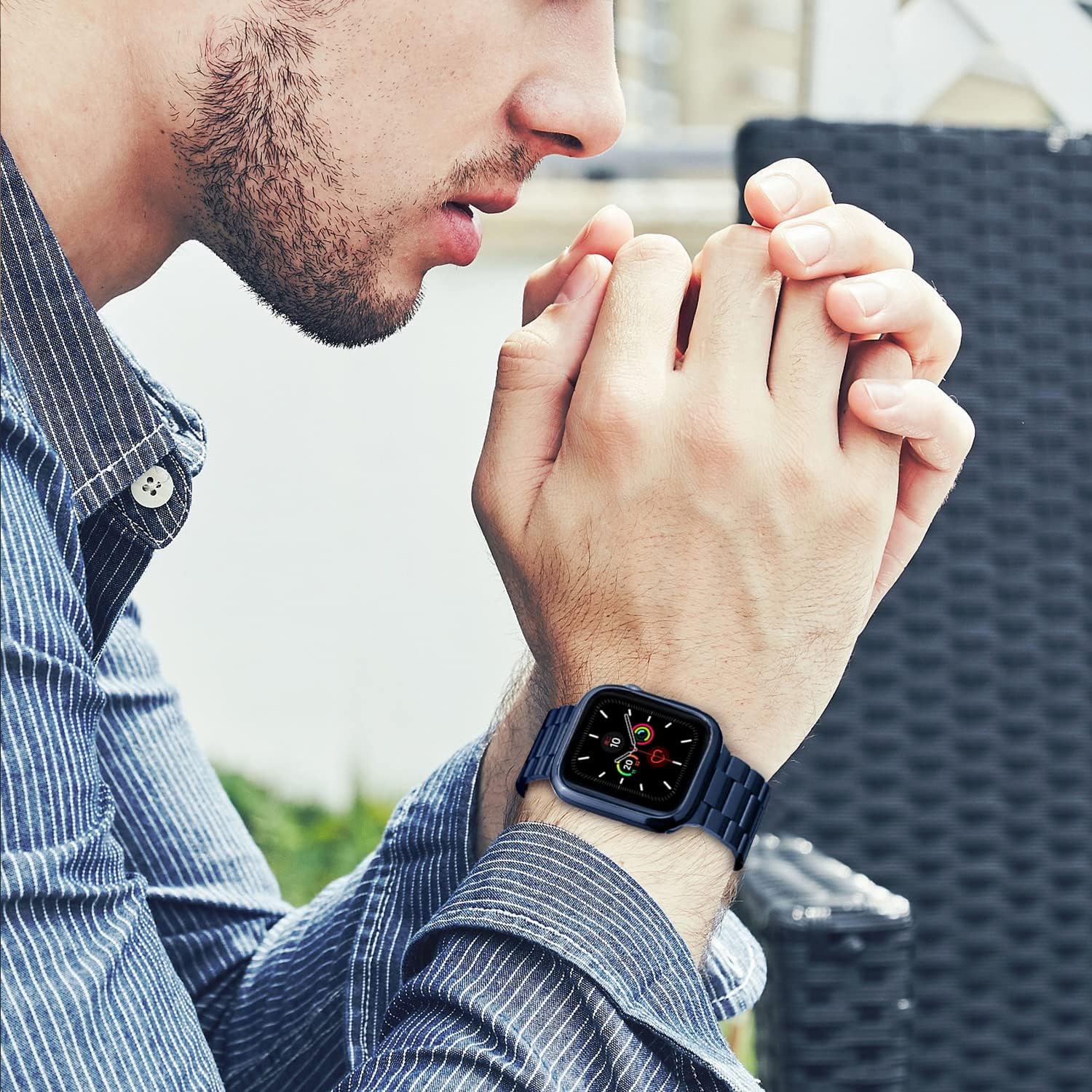 Thumbnail 4 de ARTCHE Stainless Steel Watch Strap for Apple Watch (42–49mm): Durable, Adjustable Metal Band for Series 1–11 and Ultra