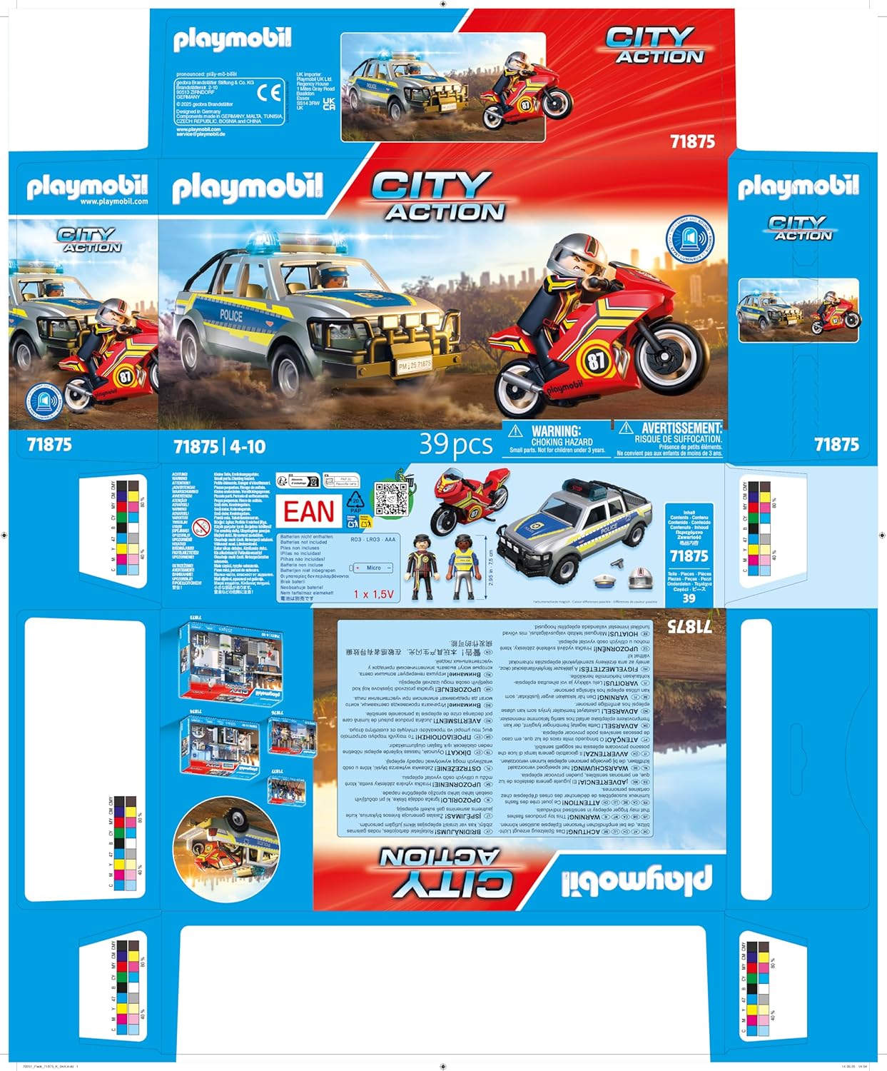 Thumbnail 6 de PLAYMOBIL Action Heroes: Verfolgungsjagd mit Polizei Pick-Up (71875)