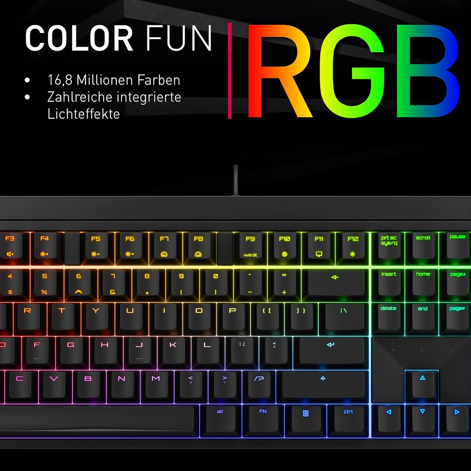 Thumbnail 4 de CHERRY MX 2.0S Gaming-Tastatur (QWERTZ) mit MX2A Red Switches und RGB-Beleuchtung – kabelgebunden