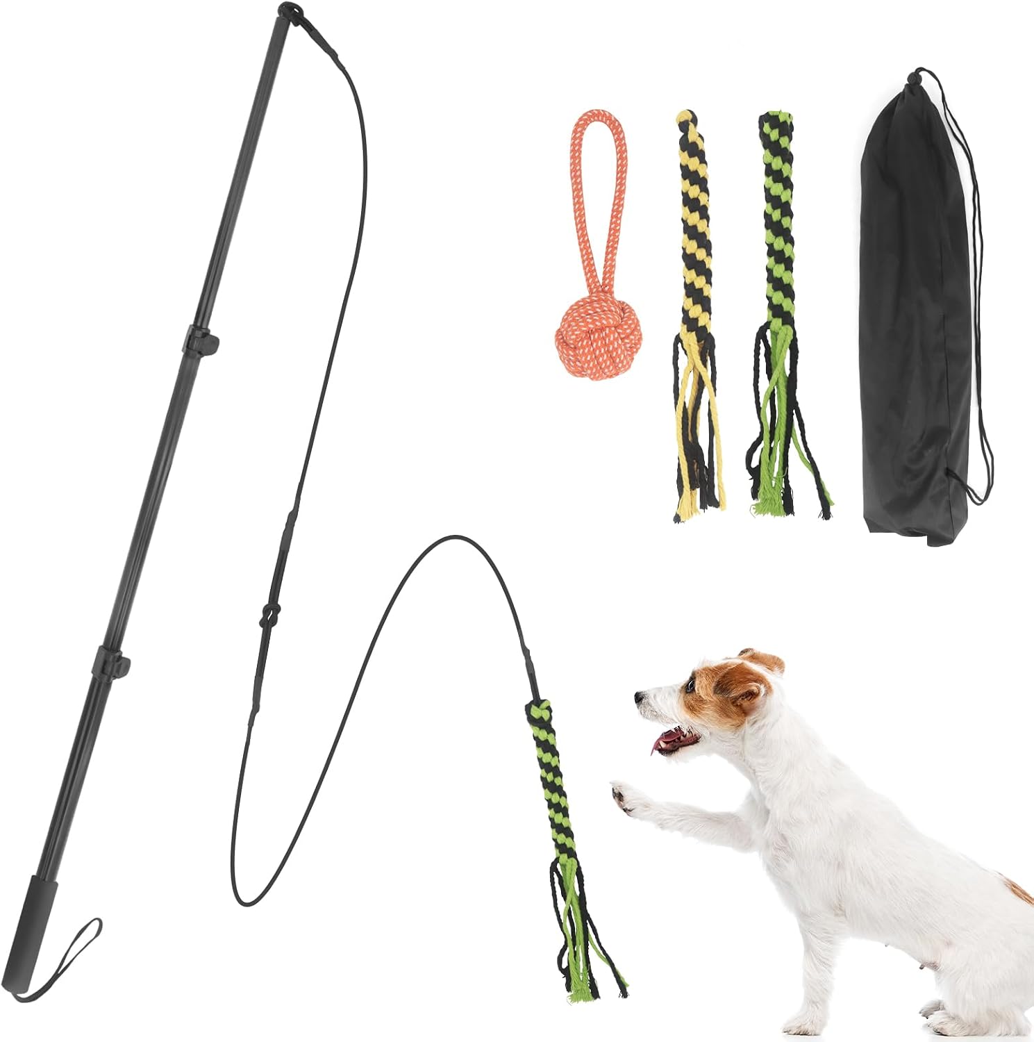 Detalle de MoYouno Flirt Pole 102 cm dog training toy