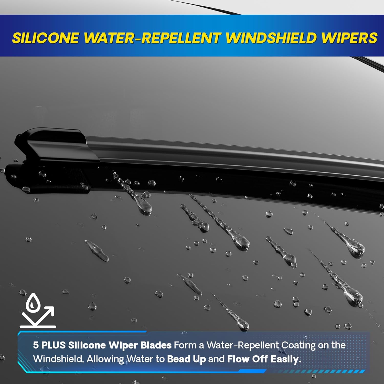 Thumbnail 2 de 5 PLUS Silicone Windshield Wipers Replacement (Set of 3) for Nissan Murano / Acura RDX / Mitsubishi Outlander