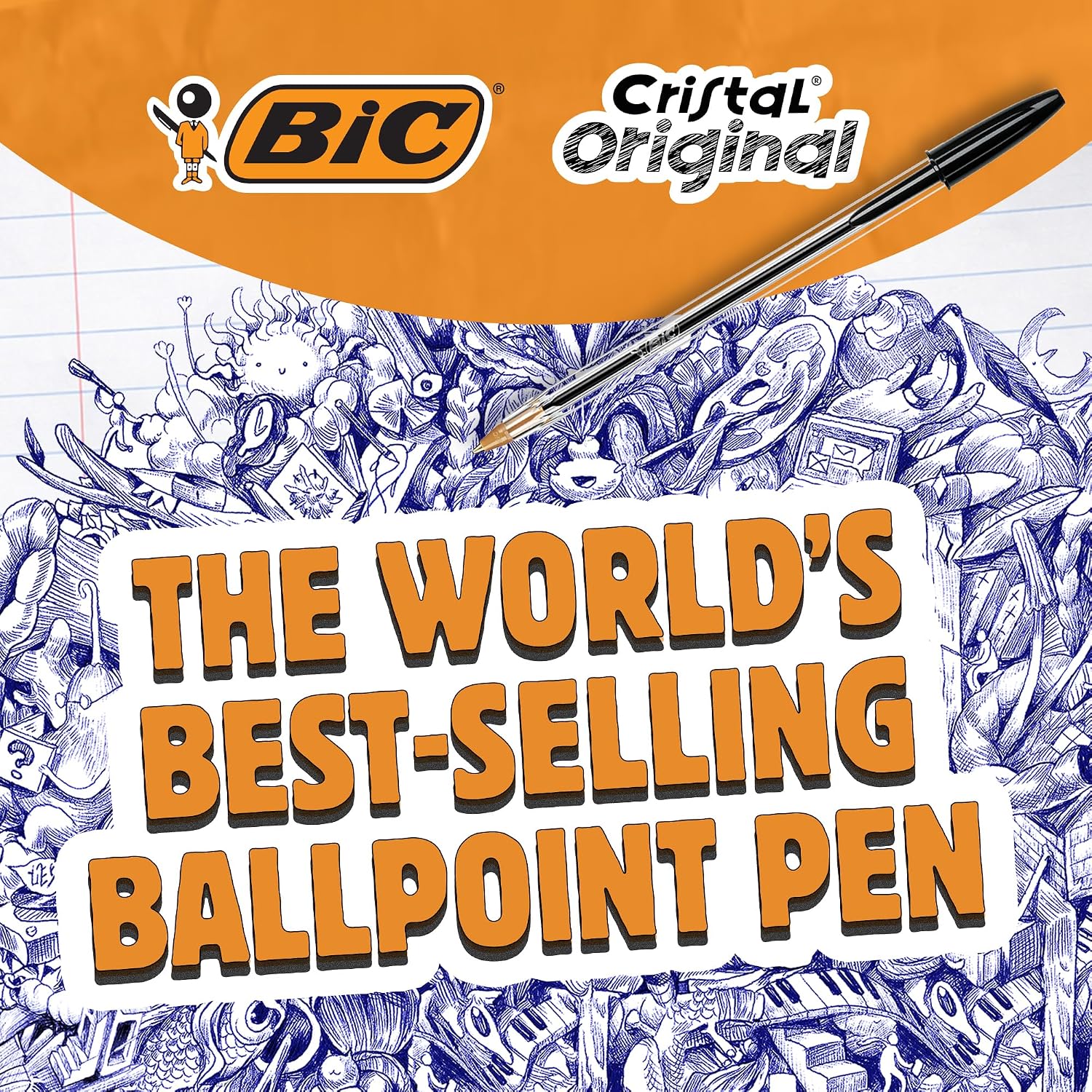 Thumbnail 3 de BIC Cristal Original Smudge Free Ballpoint Pens — Black, 1.0mm, Pack of 50