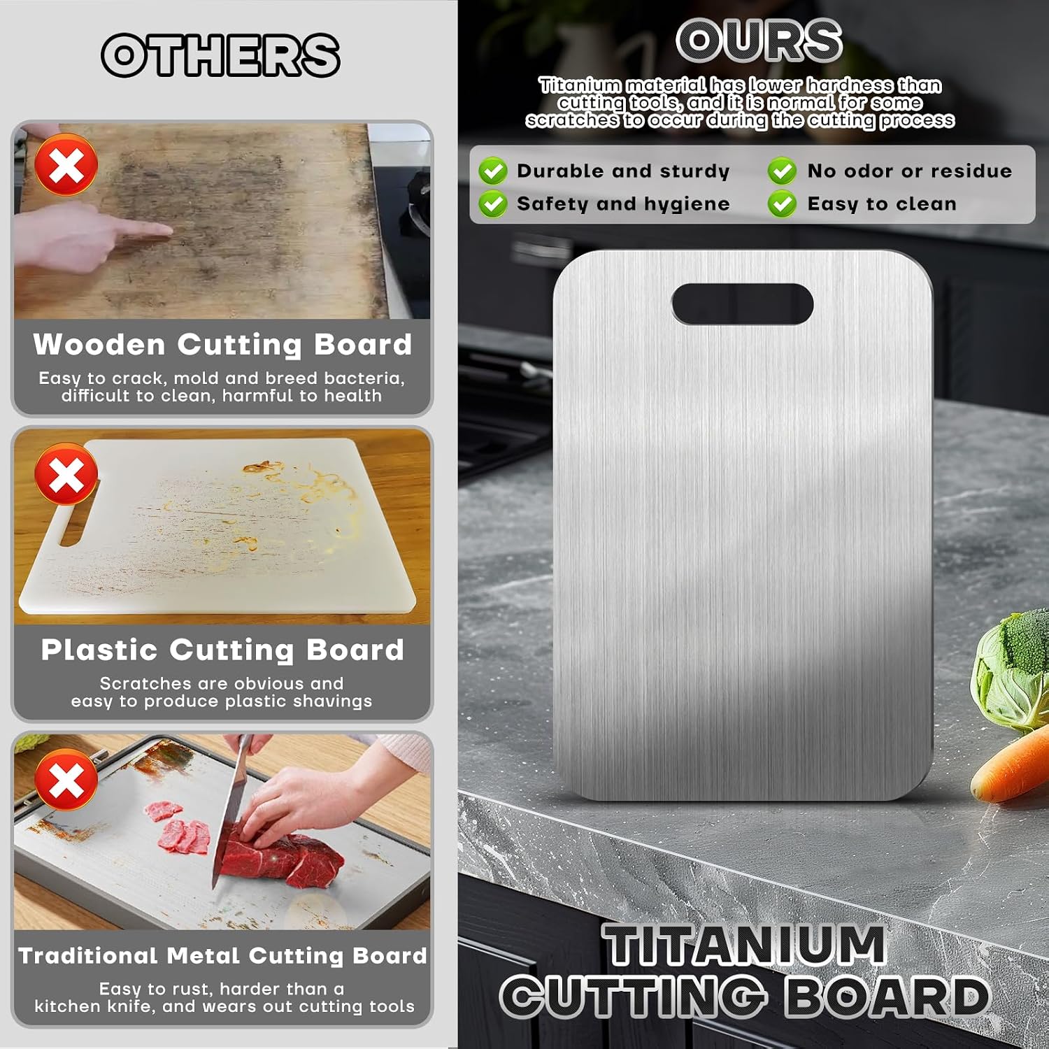 Detalle de Katori Titanium Cutting Board, 9 × 13.5 in