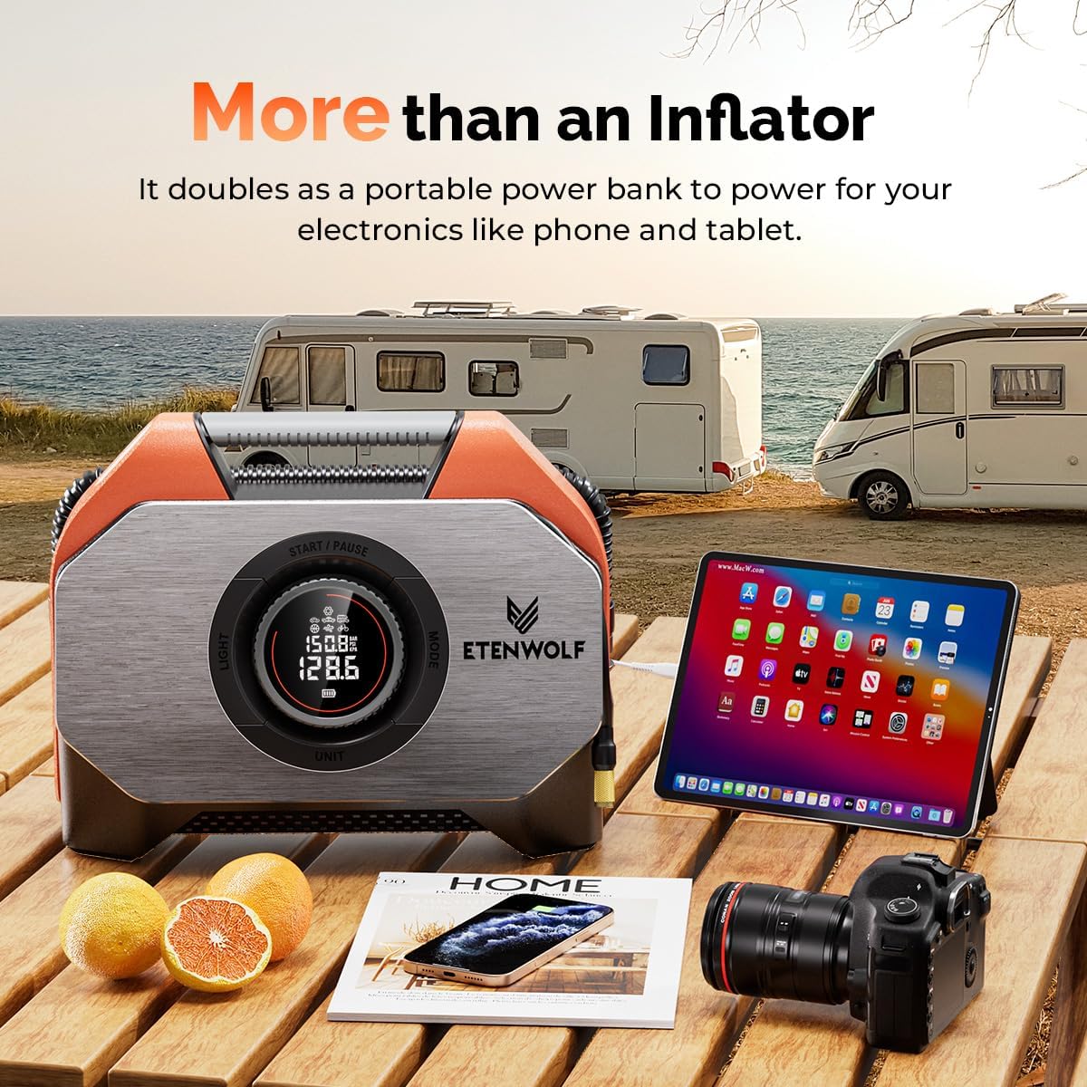 Thumbnail 5 de ETENWOLF VORTEX S6 19200 mAh tire inflator