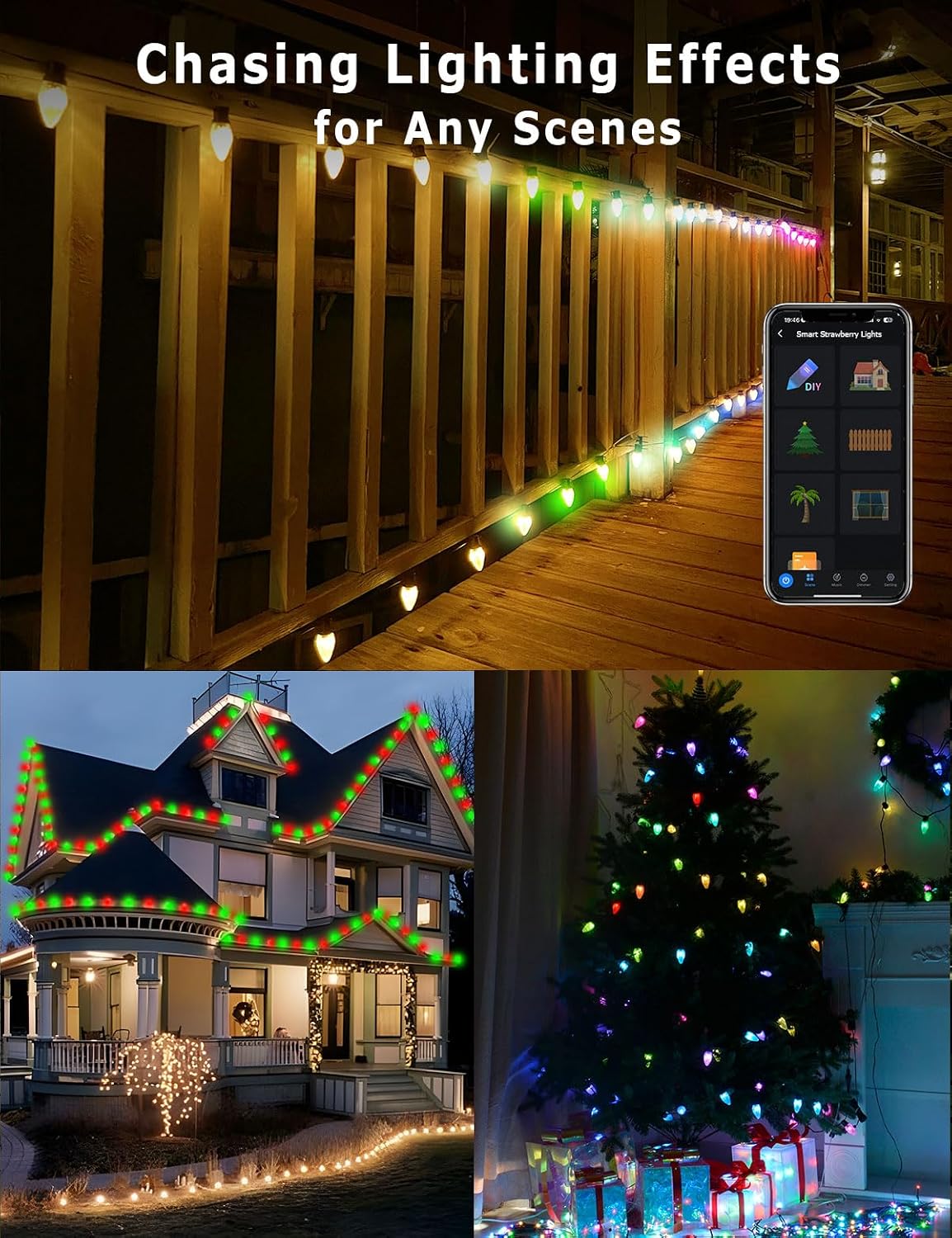 Detalle de RGB C9 Christmas String Lights 100 LED