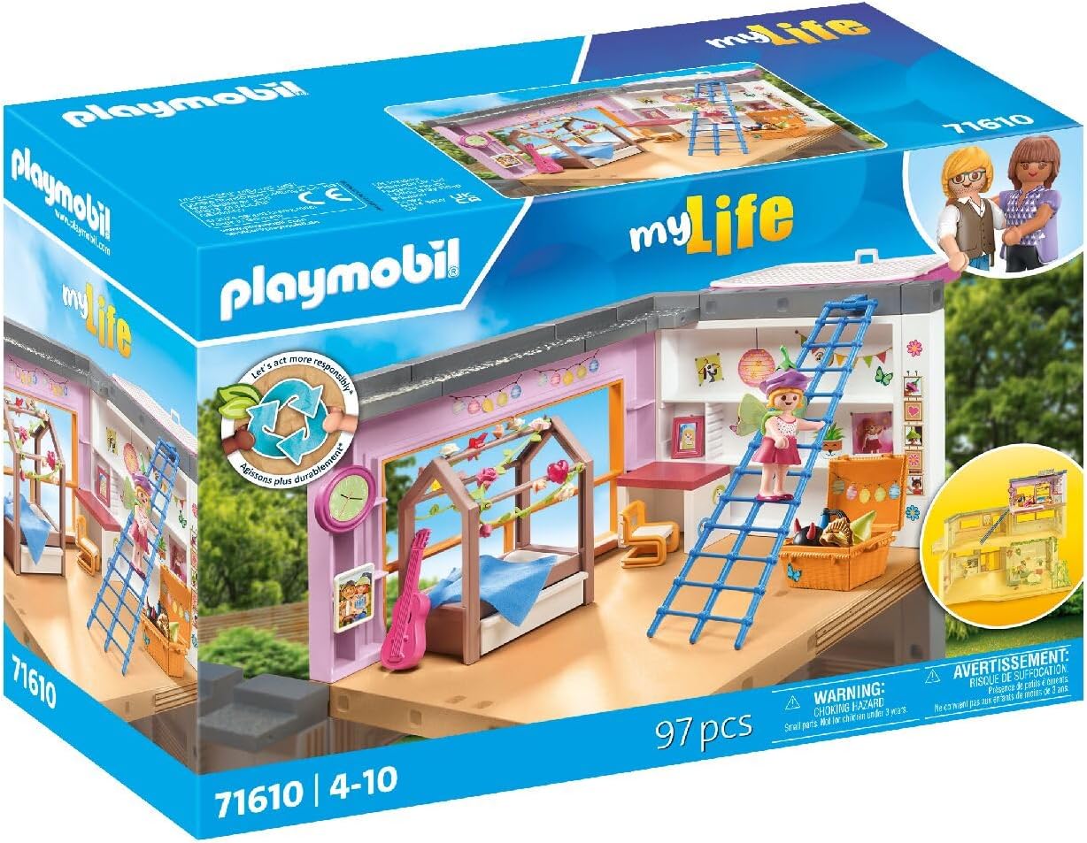 Detalle 2 de PLAYMOBIL myLife 71610 Cameretta con area giochi 97 pezzi