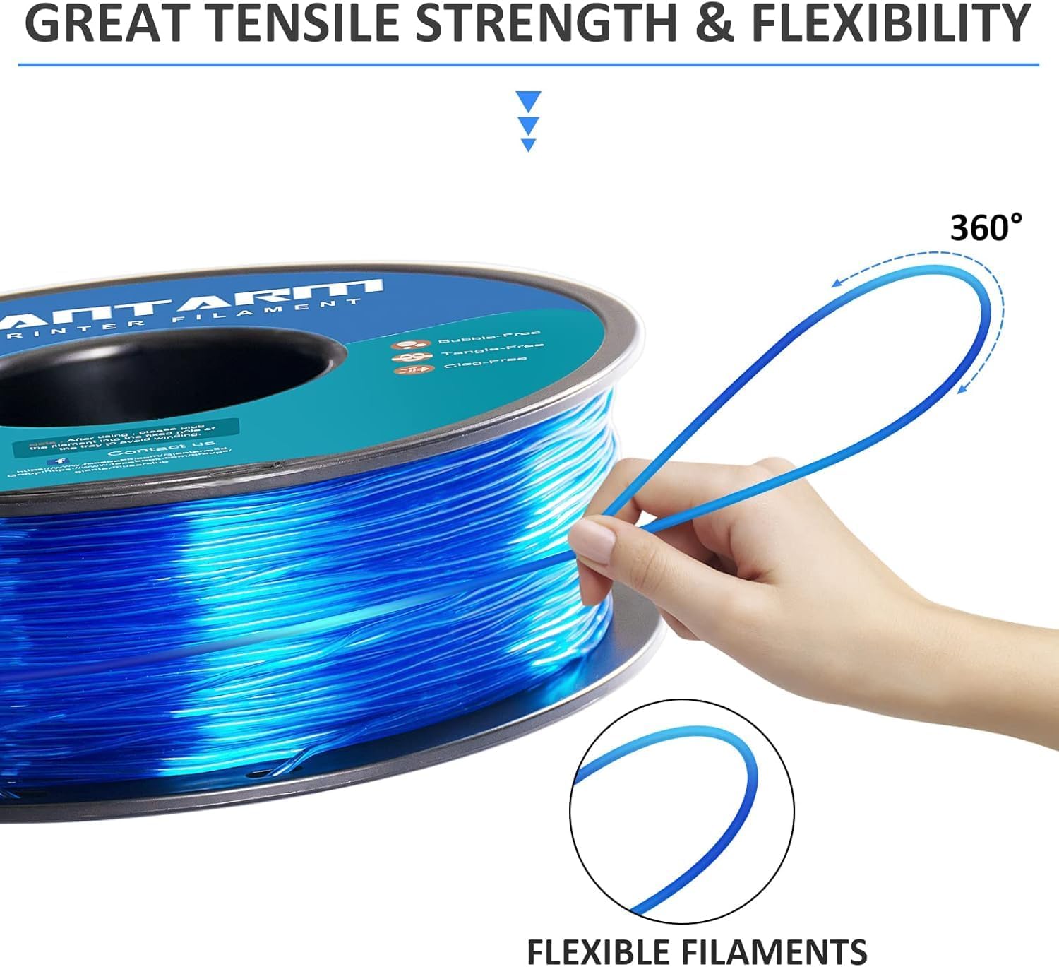 Thumbnail 3 de GIANTARM TPU Filament 1,75 mm 1 kg 🖨
