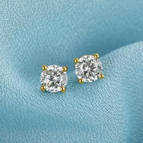 Thumbnail 9 de MomentWish Moissanita Pendientes Oro Mujer | 2 Ct en Plata de Ley 925