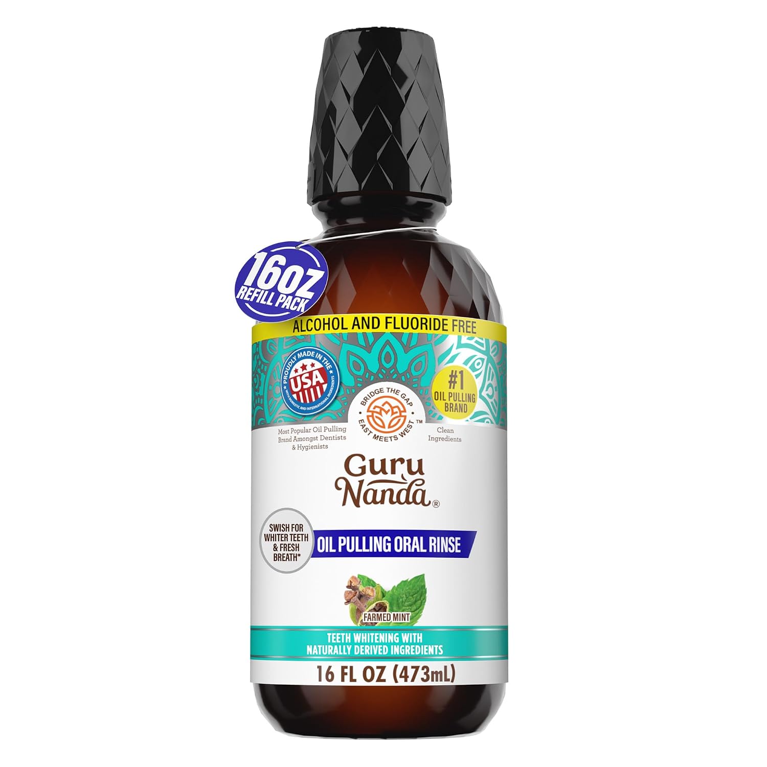 Detalle de GuruNanda Oil Pulling Mouthwash, 16 fl oz