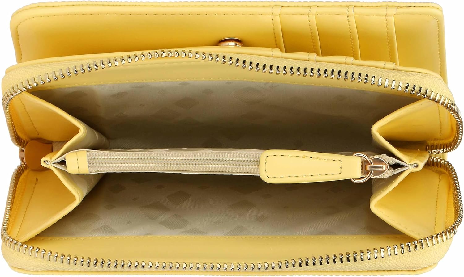 Detalle 2 de THUN Portafoglio medio giallo – ecopelle, Collezione Sempre con Me (16,3 x 3 x 10 cm)