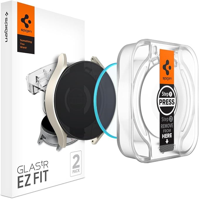 Detalle de Spigen Glas.tR EZ Fit - Protector Pantalla Samsung Galaxy Watch 6 🕛