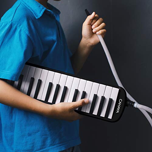 Detalle de CAHAYA Pianola Melodica 32 Tasti con Custodia – Bianco/Nero