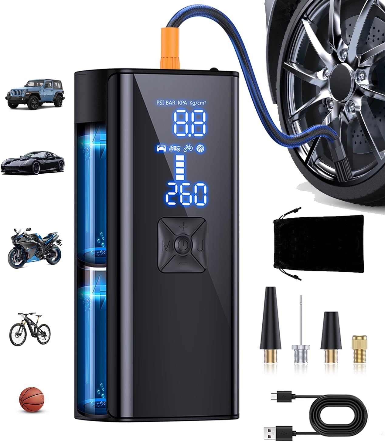 Detalle de GJOSYOI Tire Inflator Portable Air Compressor