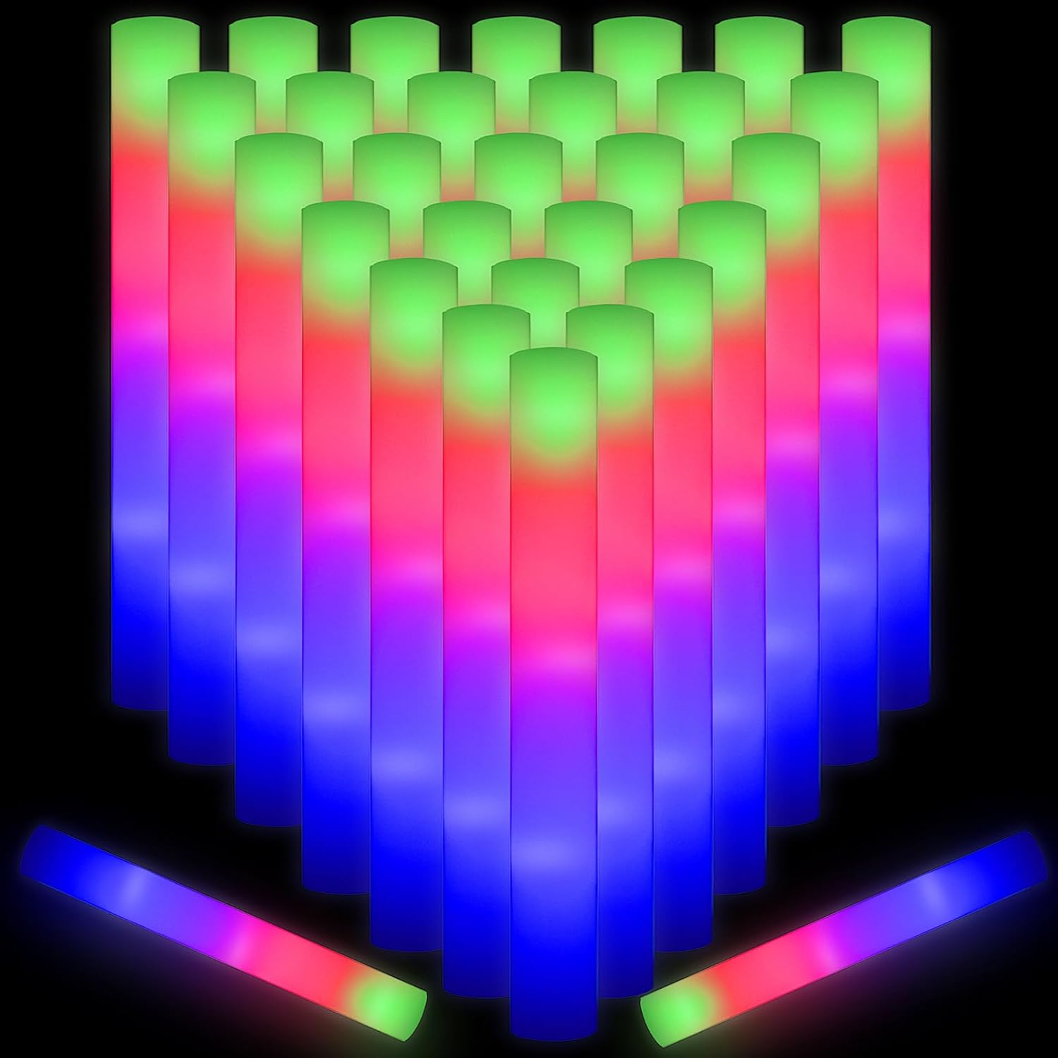 Thumbnail 6 de AUOHTOWRT 42pcs Giant Glow Foam Sticks: Light-Up Party Essentials