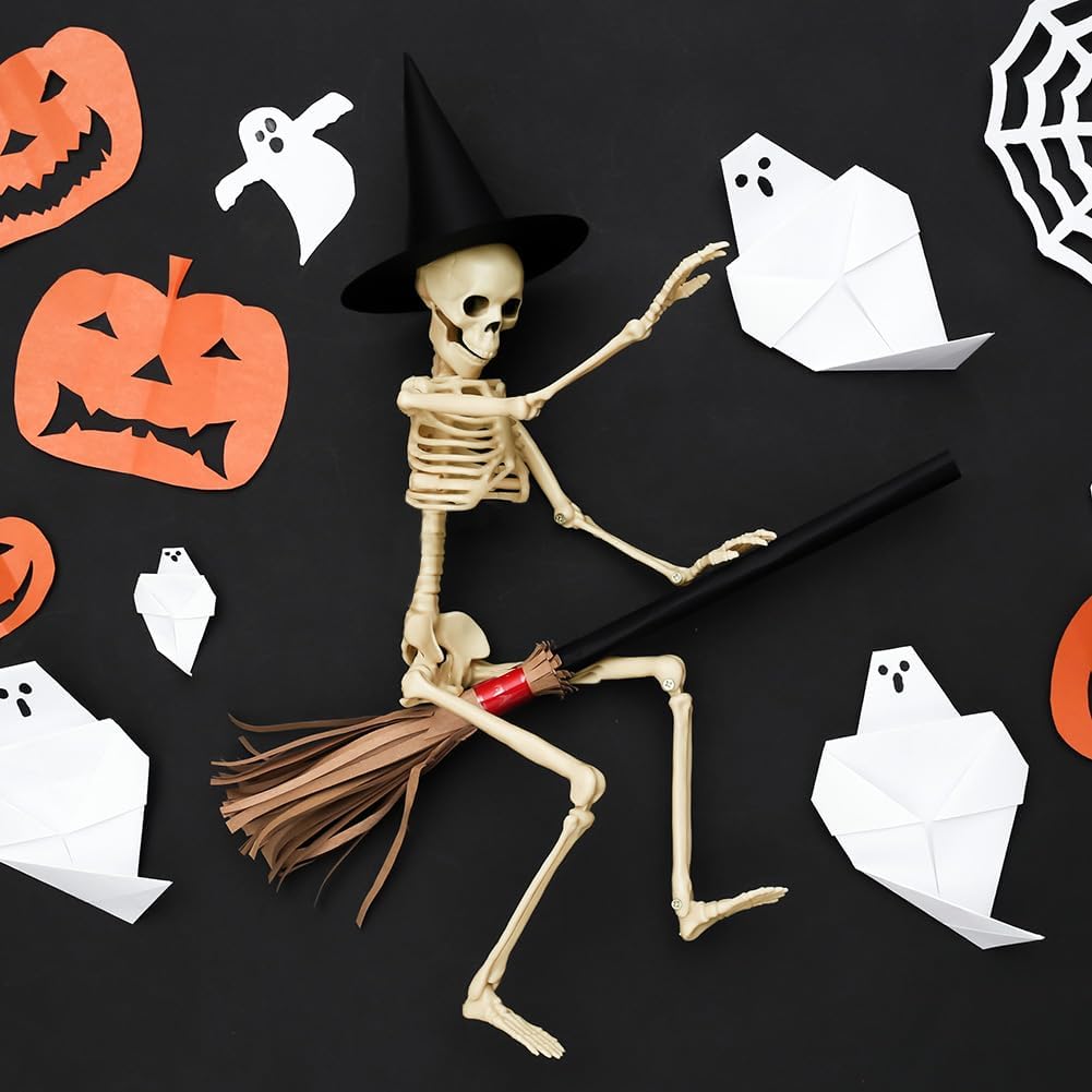 Detalle de WODMAZ LXZW-WSJGJ 16-Inch Posable Halloween Skeletons, 5-Pack