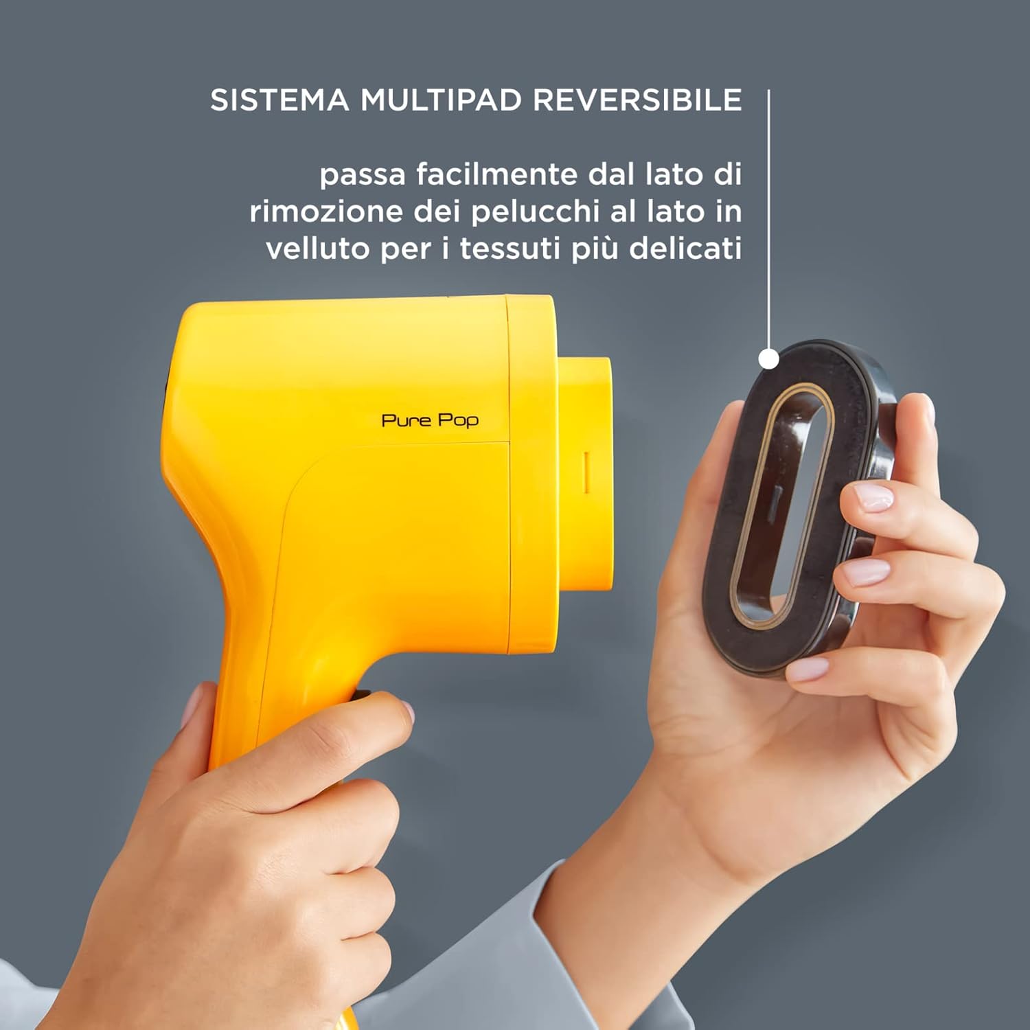 Detalle de Rowenta Pure Pop DR2026, ferro da stiro verticale portatile a vapore per capi stropicciati e igienizzati