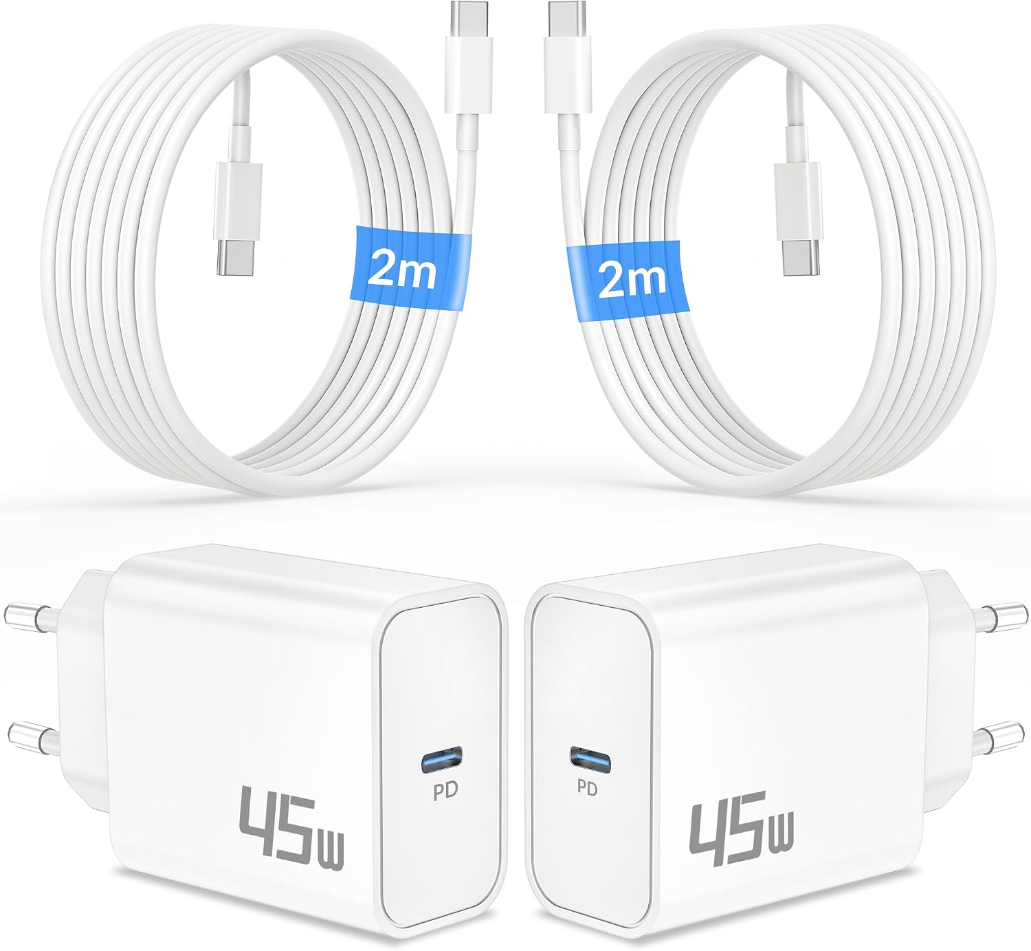 Detalle de 45W Cargador USB C carga rápida