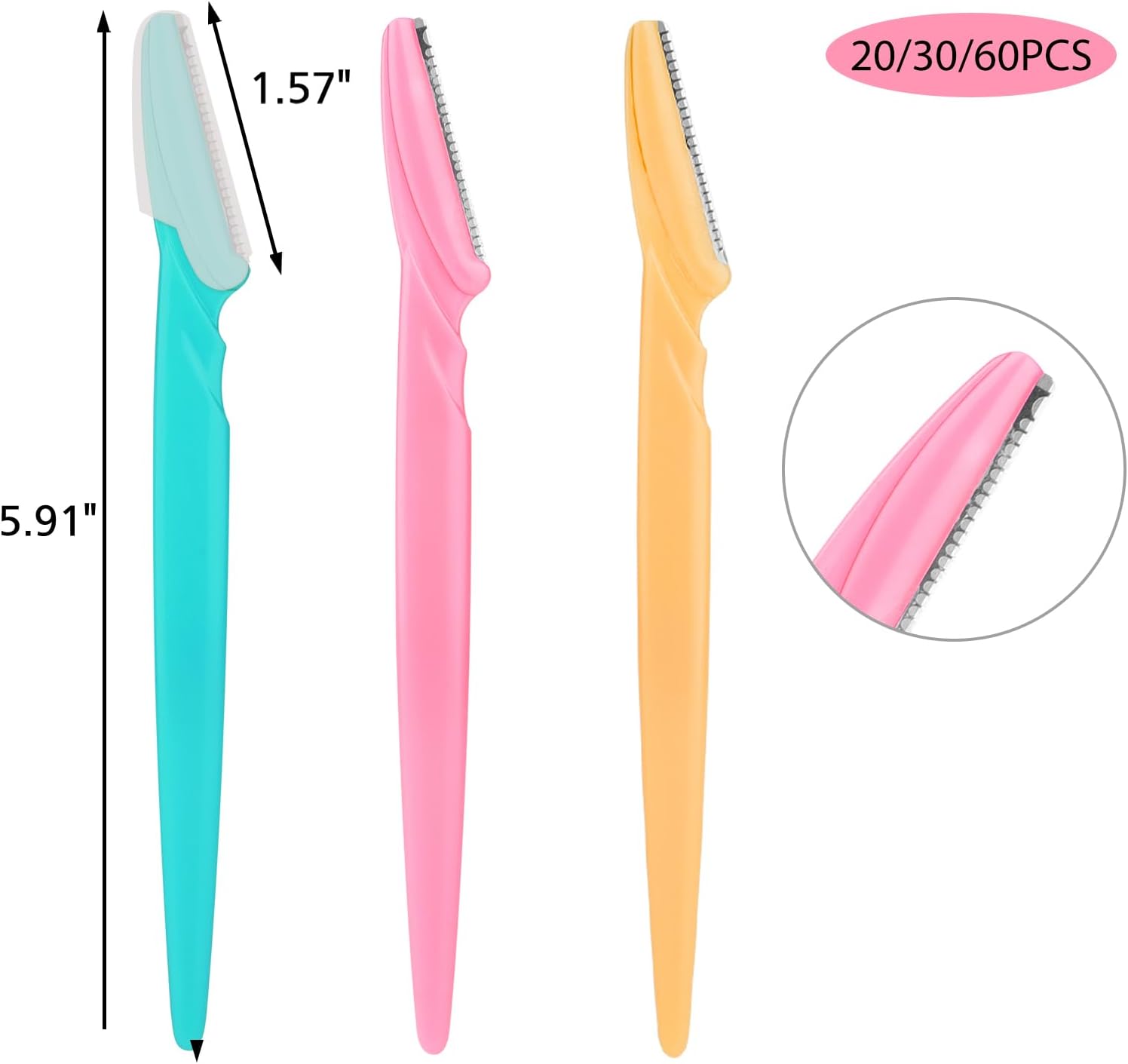 Detalle 2 de ASTARON 60-Piece Dermaplaning Razors for Facial Hair and Eyebrow Shaping