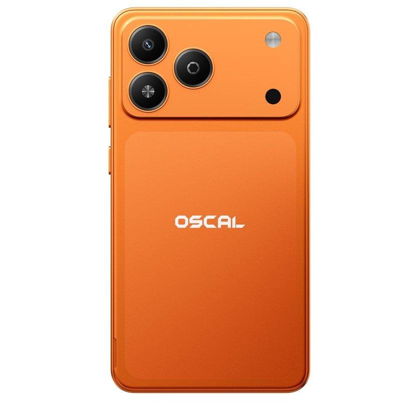 Detalle de OSCAL Flat 3C Mini 4G — smartphone compacto, ligero y fiable (5", 3GB/32GB, naranja)