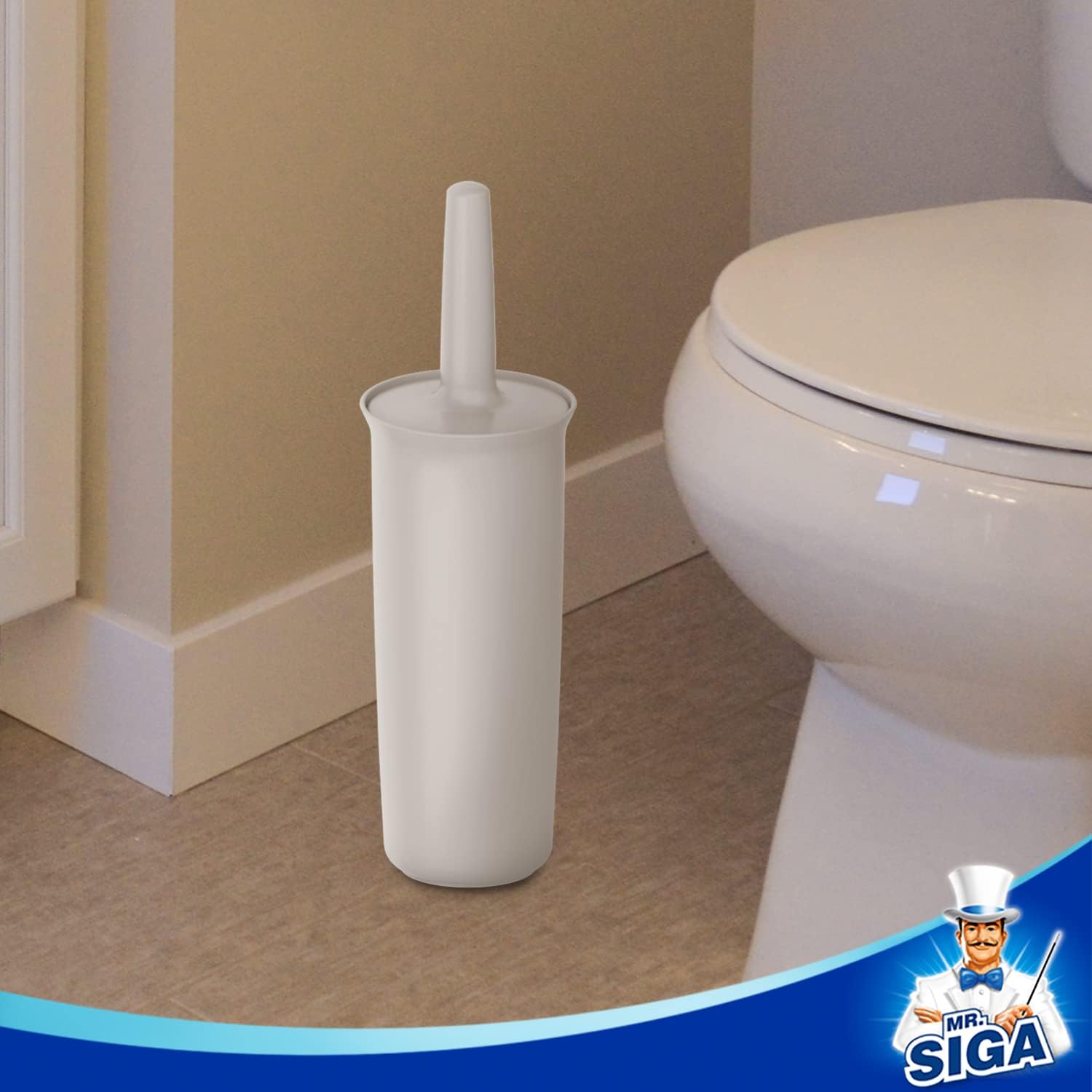 Thumbnail 6 de MR.SIGA Toilet Brush and Holder White