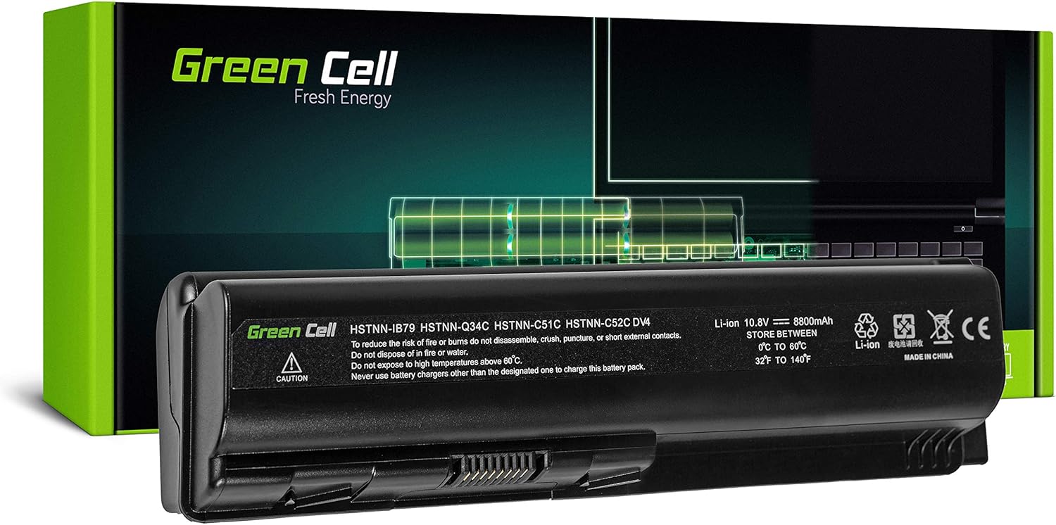 Detalle de Green Cell batteria compatibile per laptop HP DV4/DV5/DV6 (HSTNN-IB79, HSTNN-Q34C, HSTNN-N51C, HSTNN-N52C) 4400 mAh
