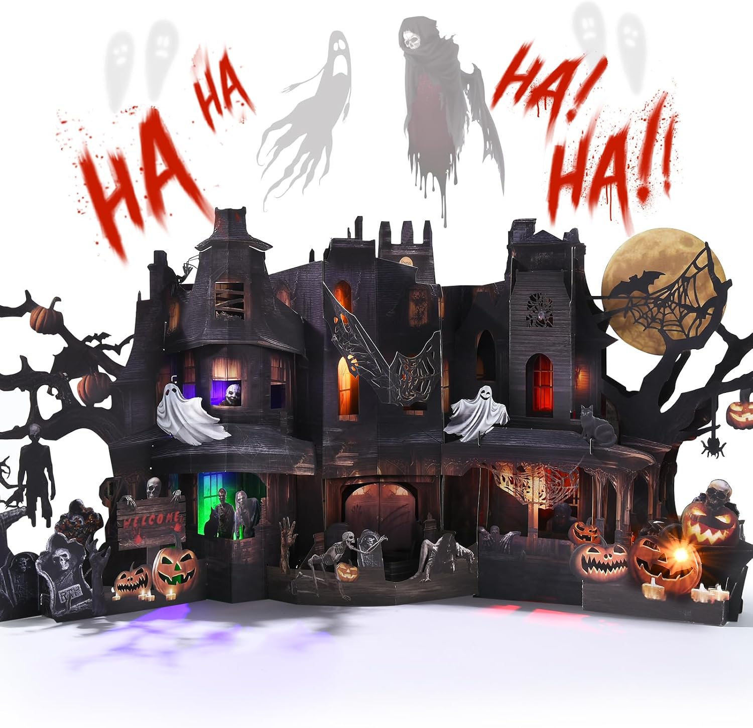 Detalle de Pop-Up Halloween Card, 20.8 x 9.4 Inches
