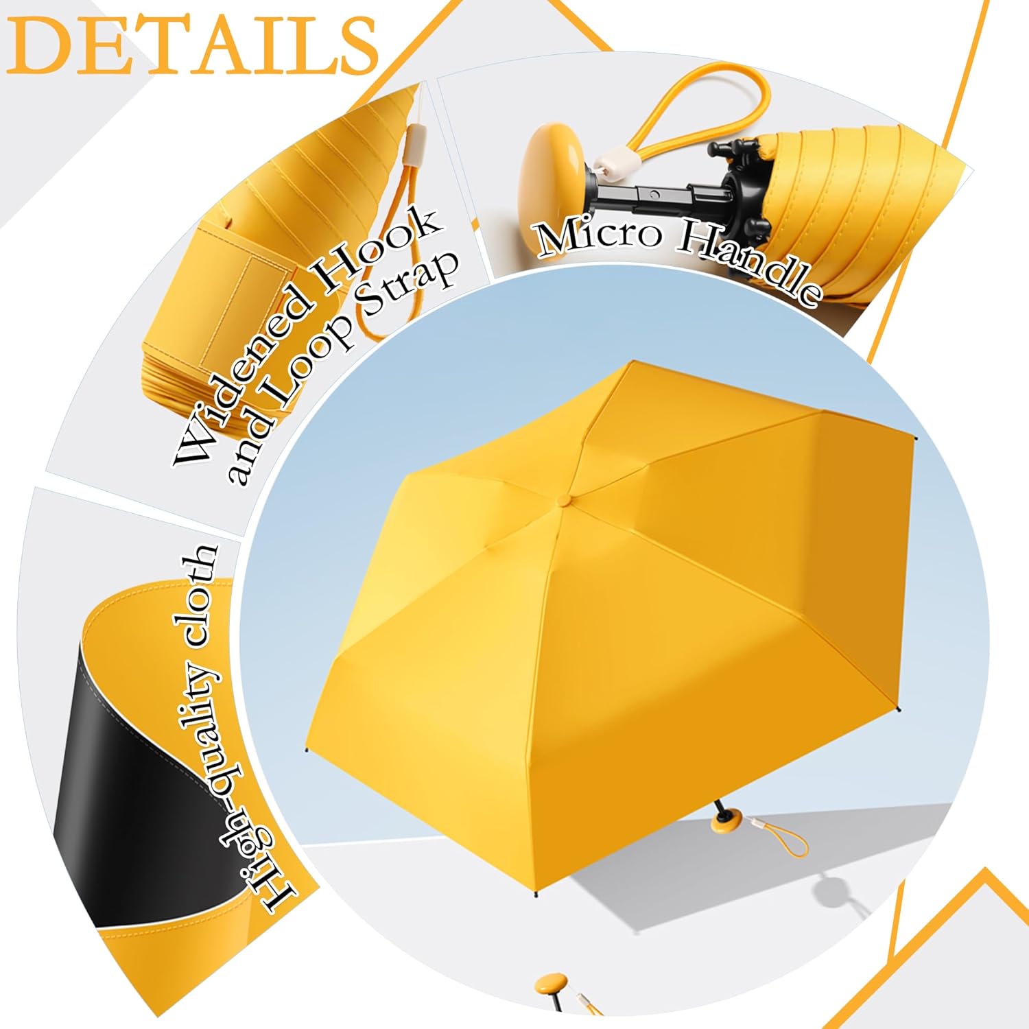Thumbnail 2 de Mini Travel Folding Umbrella with Micro Button Handle — Ultra-Portable UV Shield for Everyday Use