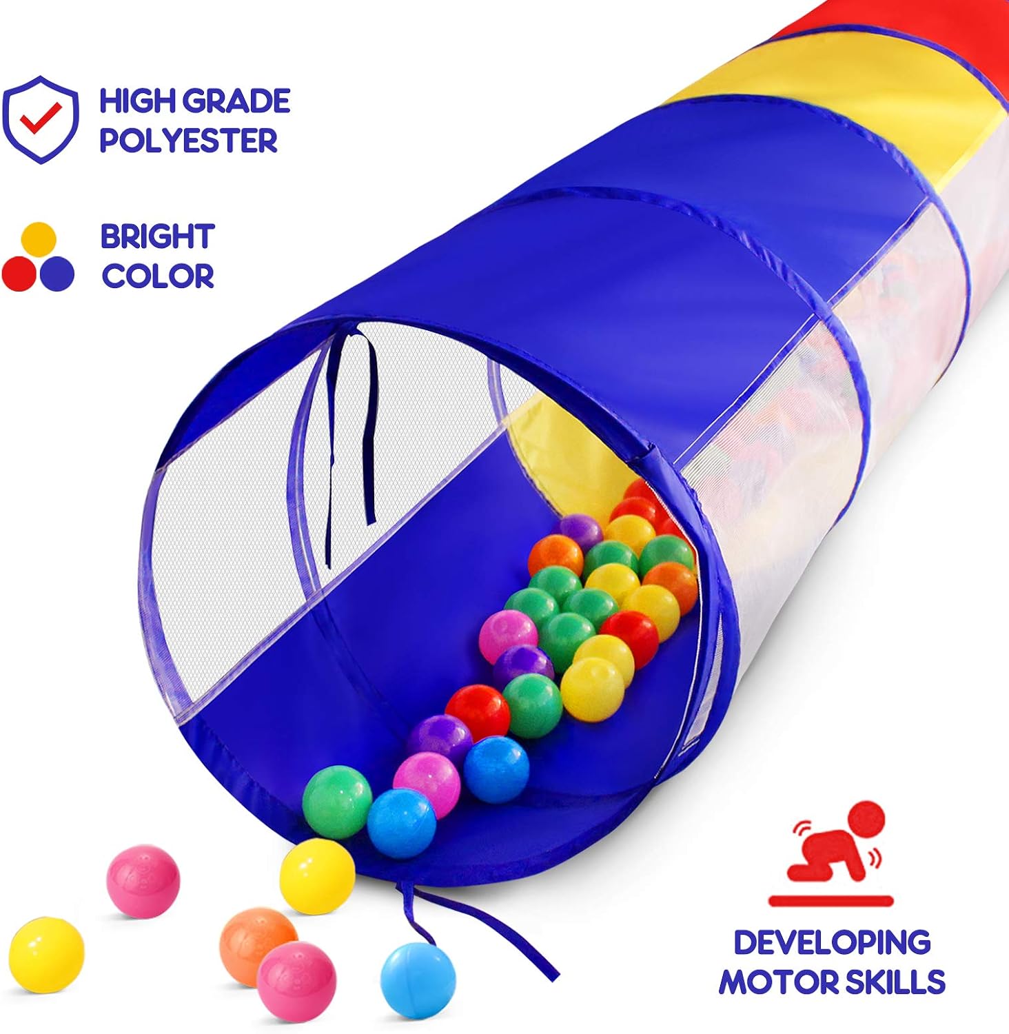 Thumbnail 4 de Kids Play Tunnel Pop-Up Crawl 1.5m for Toddlers