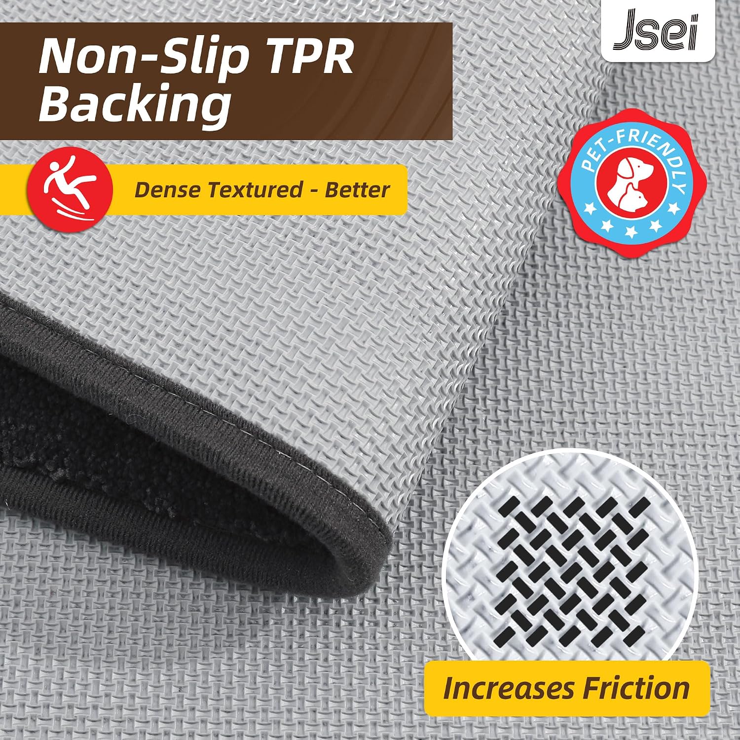 Thumbnail 4 de JSEI Tapis Anti-Salissures 50x80 Gris