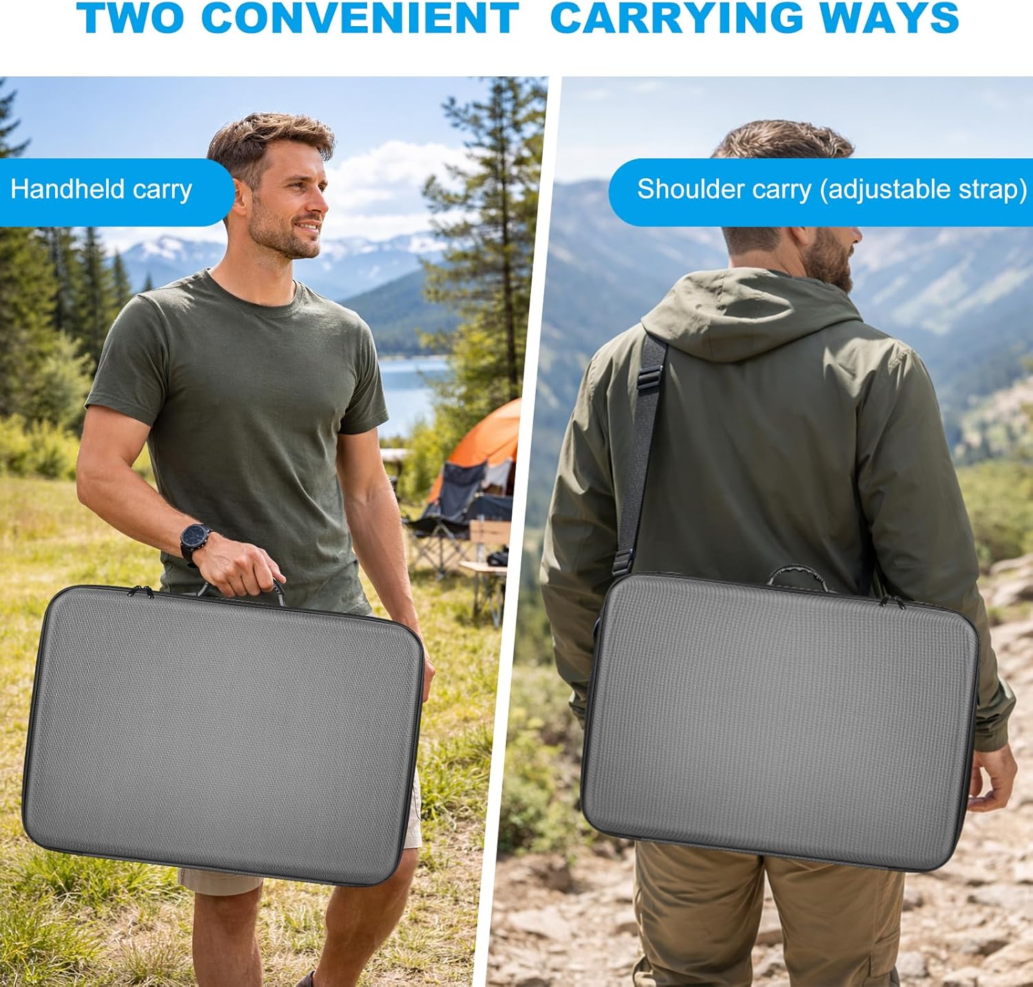 Detalle 2 de Bsteciar Starlink Gen 3 Koffer – staubdichter Standardkoffer mit Innenaufteilung für Reisen & Outdoor (Grau)