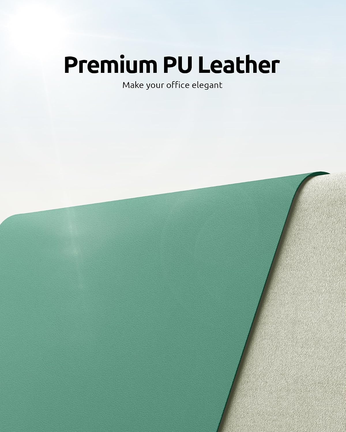 Thumbnail 1 de YSAGi Leather Desk Mat, Large 90 x 43 cm in Viridian Green