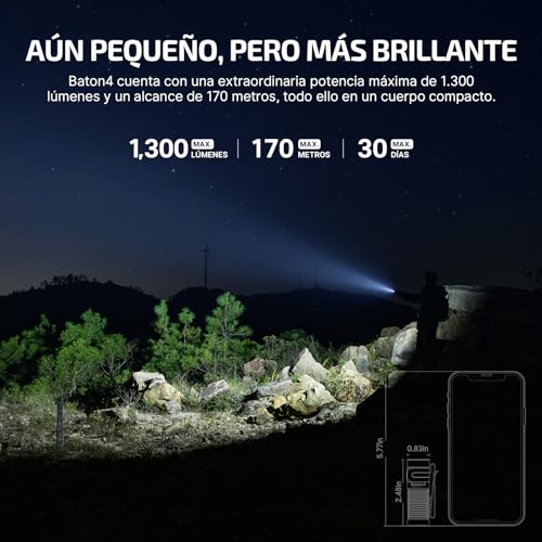 Thumbnail 2 de OLIGHT Baton 4 Kit: Linterna LED Recargable 1300 Lúmenes 🔦