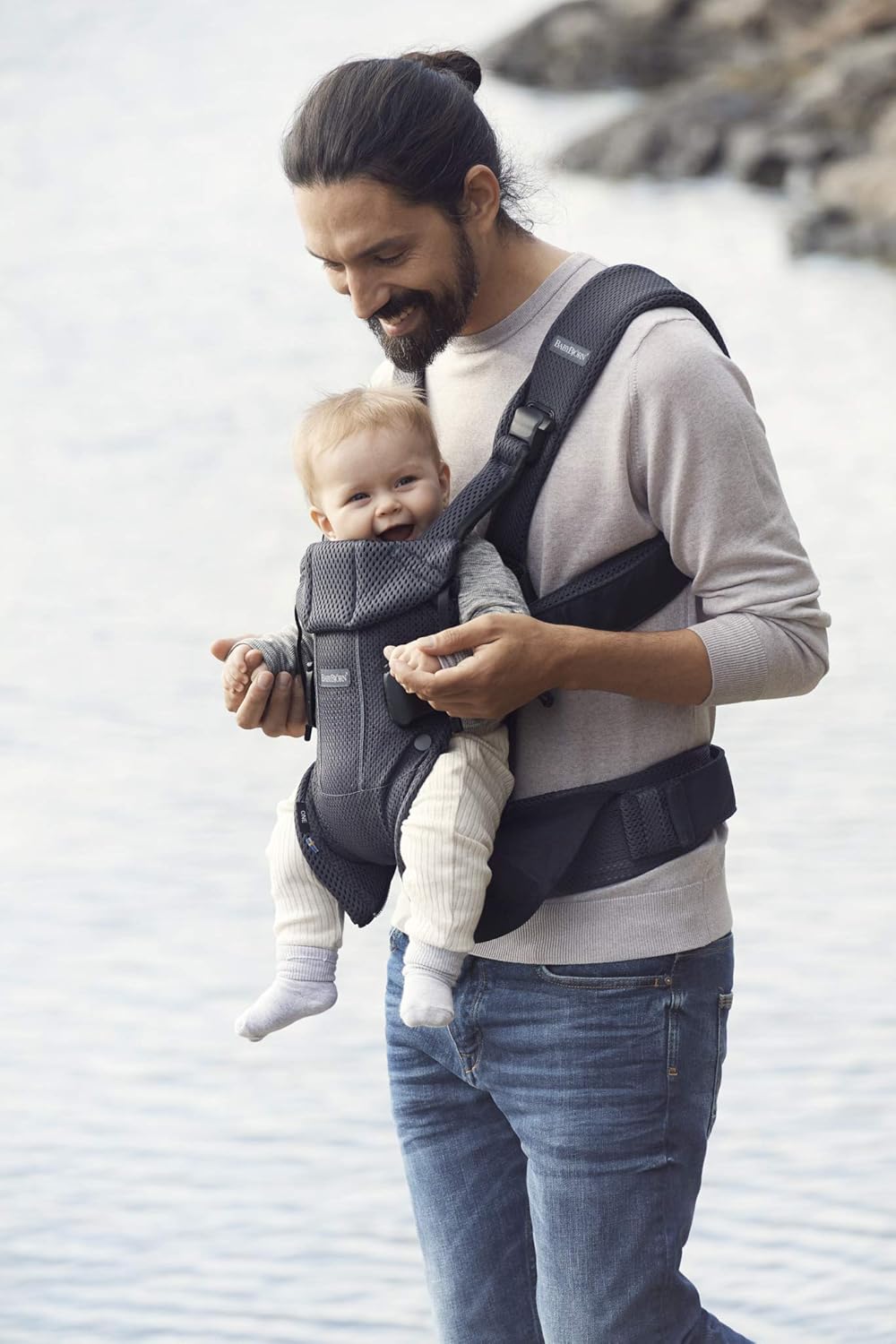 Thumbnail 3 de BABYBJORN One Air 3d Mesh – Marsupio ergonomico 0–3 anni, Grigio Antracite
