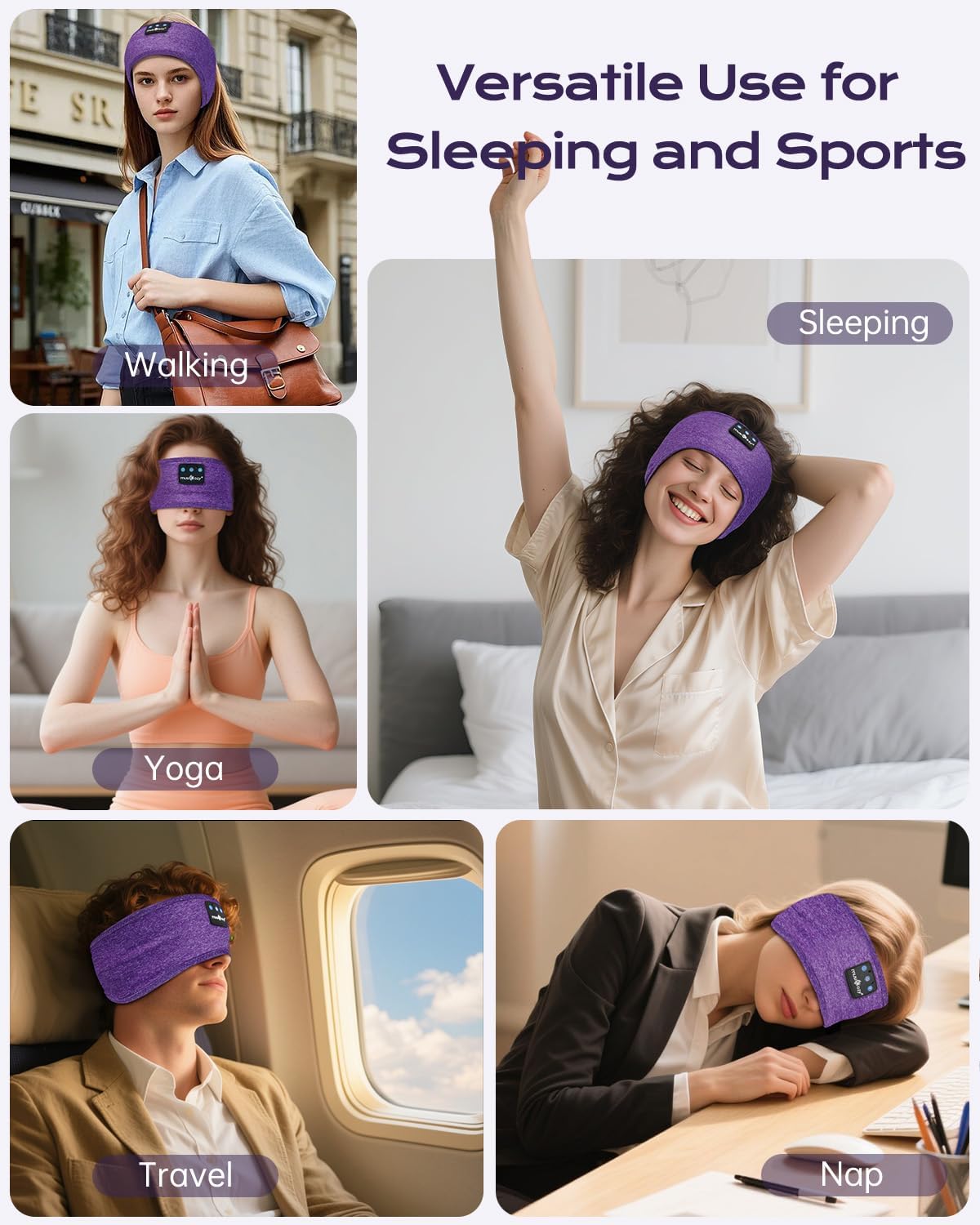 Thumbnail 6 de MUSICOZY Sleep Headphones 16h