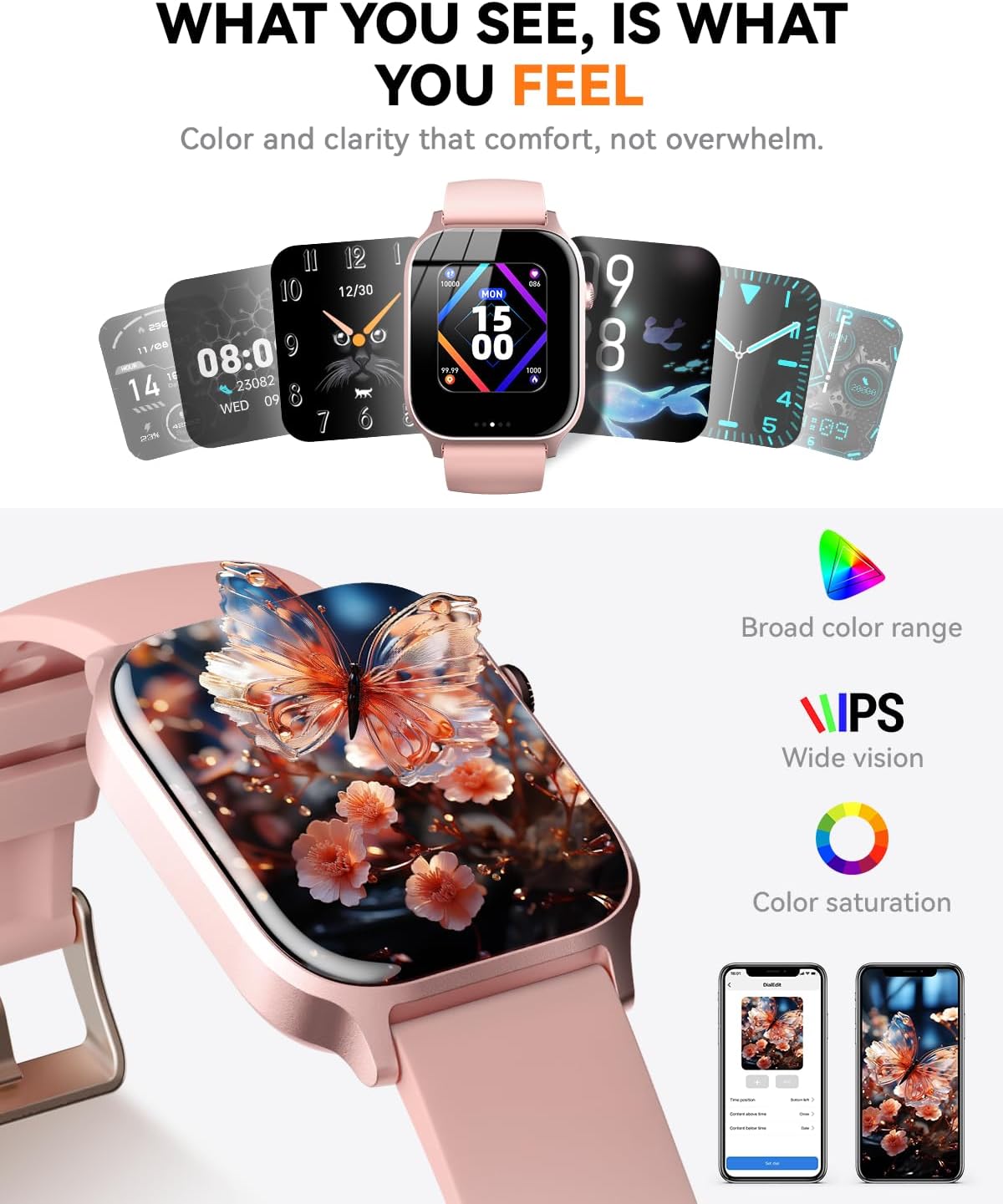 Detalle 1 de paybay Smart Watch 1.83 Pink Fitness