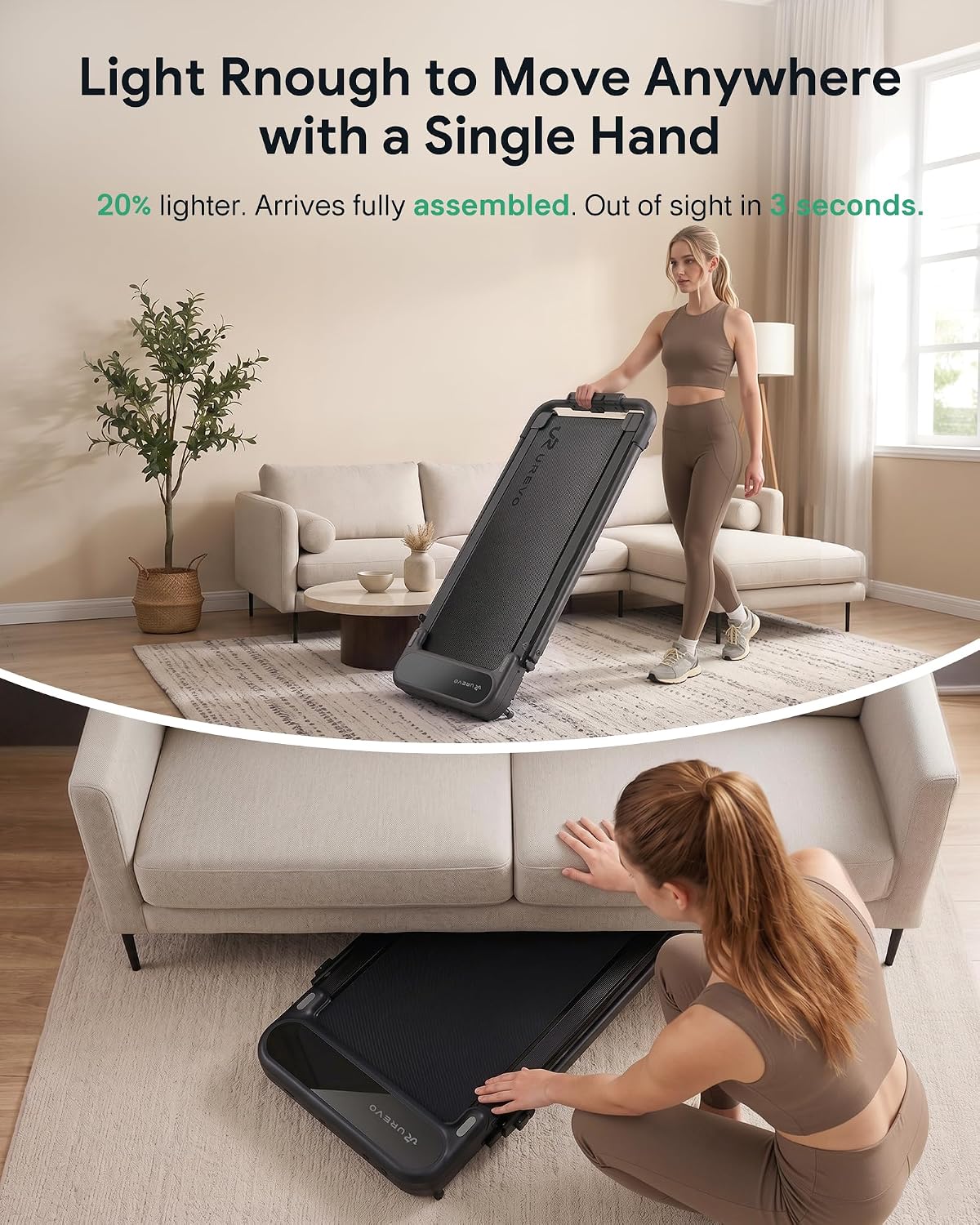 Thumbnail 6 de UREVO URTM059/UTRM030 Incline Treadmill with 11% Incline and App Control
