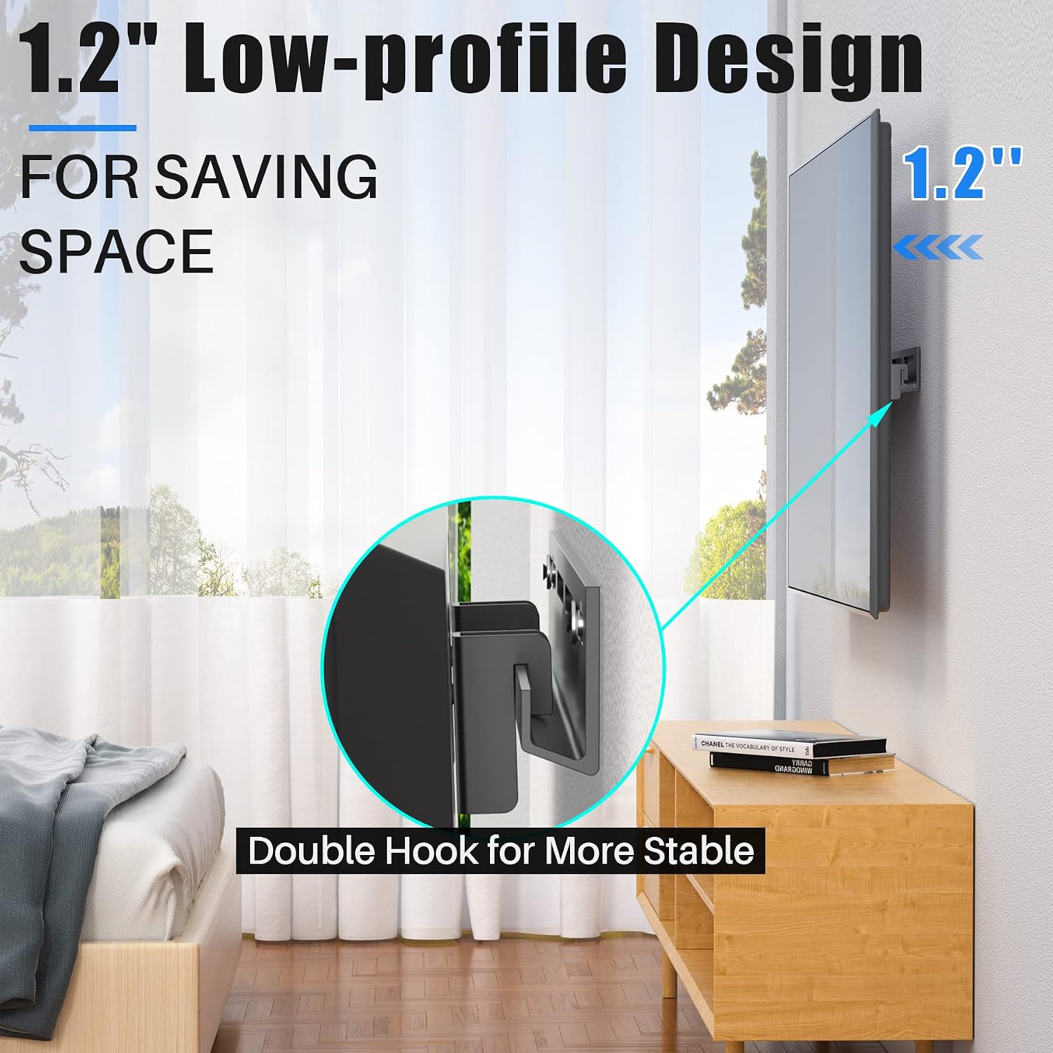 Detalle de Studless Drywall TV Wall Bracket for 12–55 Inch TVs (Max 45kg, VESA up to 400x400)