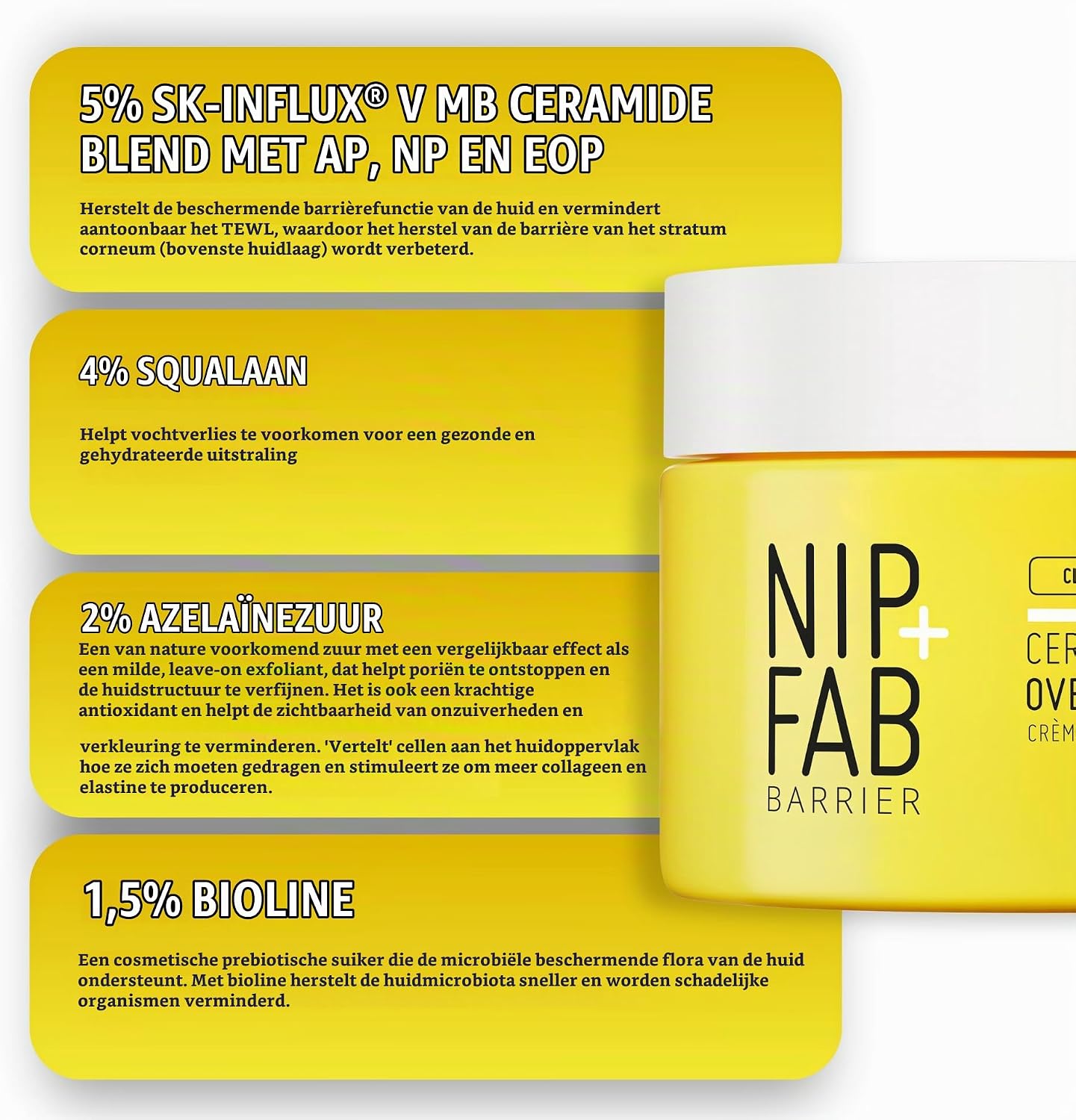 Detalle de Nip+Fab Ceramide Fix Overnight Cream nachtcrème 12%, 50 ml